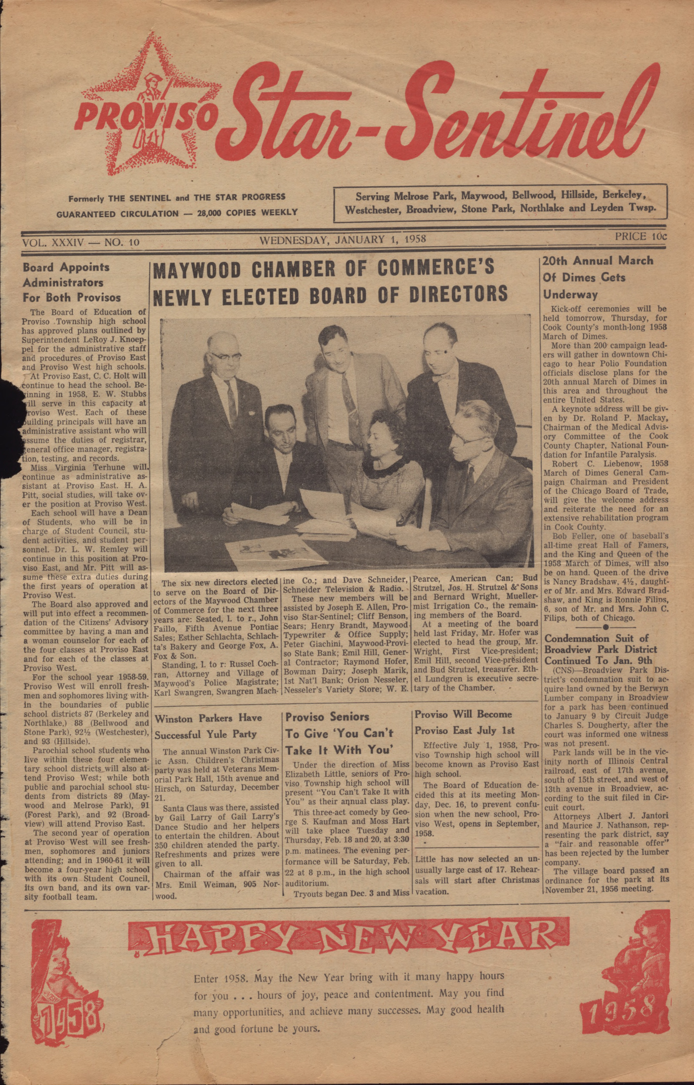 Proviso Star-Sentinel – 19580101