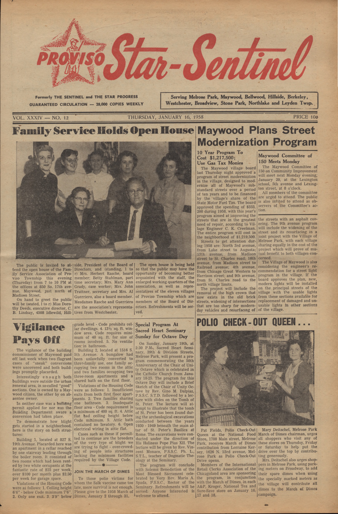 Proviso Star-Sentinel – 19580116