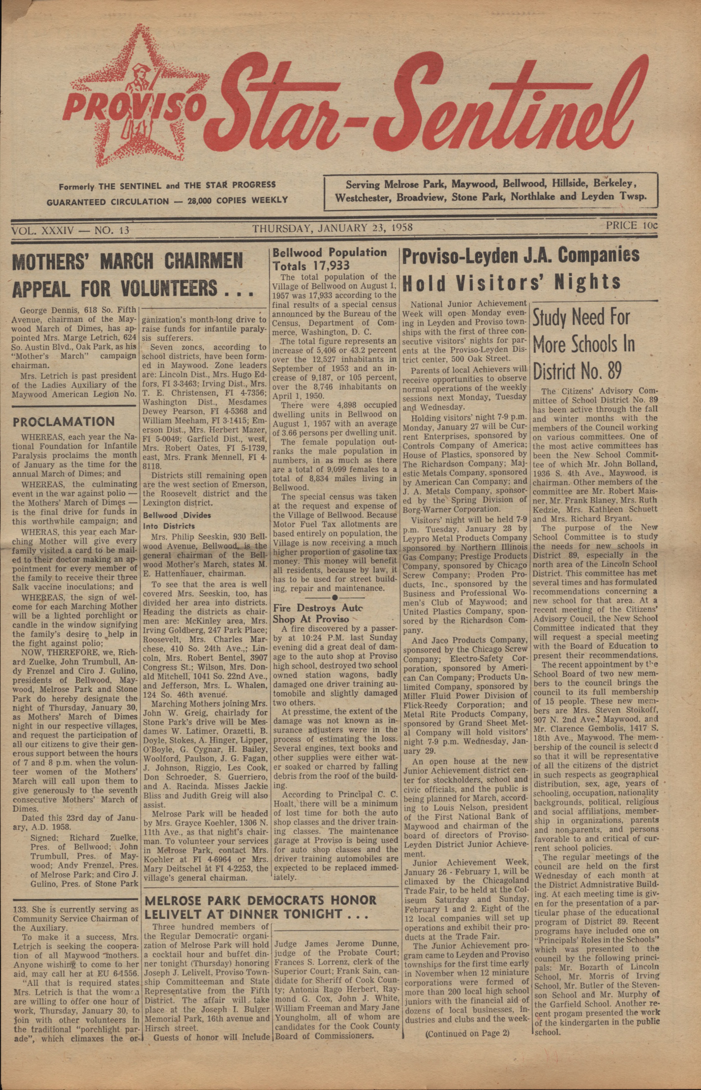 Proviso Star-Sentinel – 19580123