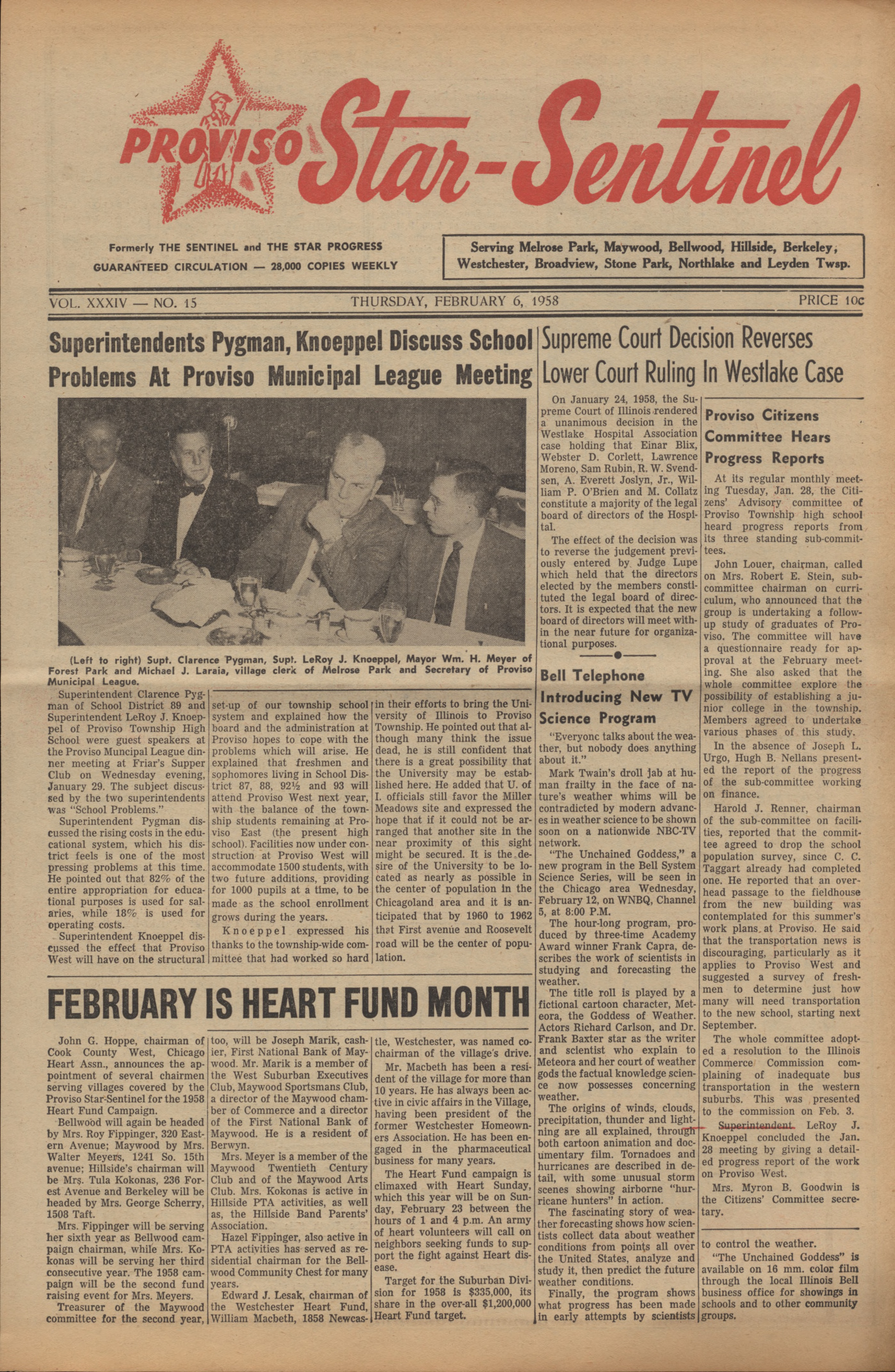 Proviso Star-Sentinel – 19580206