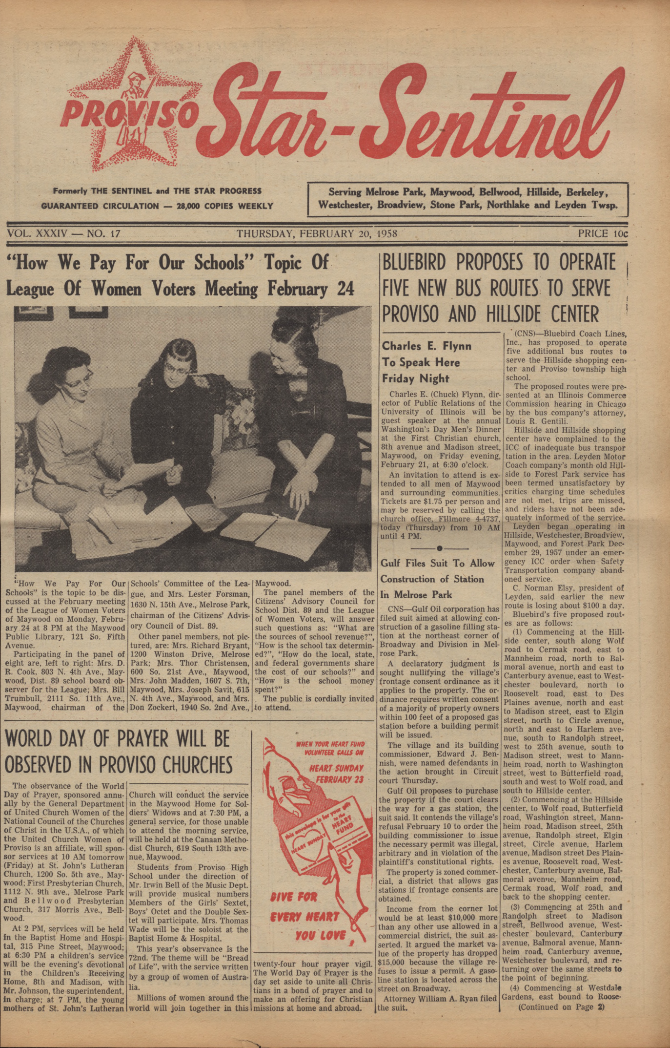 Proviso Star-Sentinel – 19580220