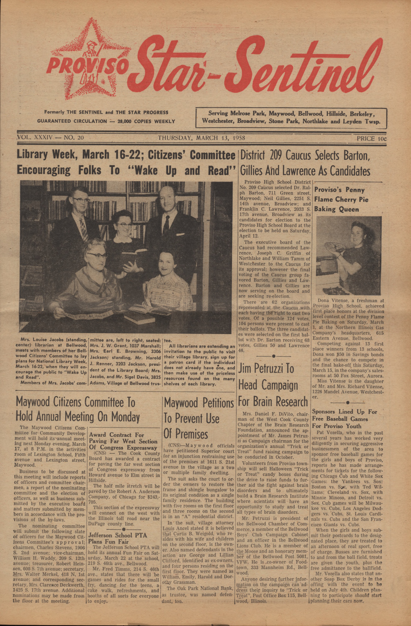 Proviso Star-Sentinel – 19580313
