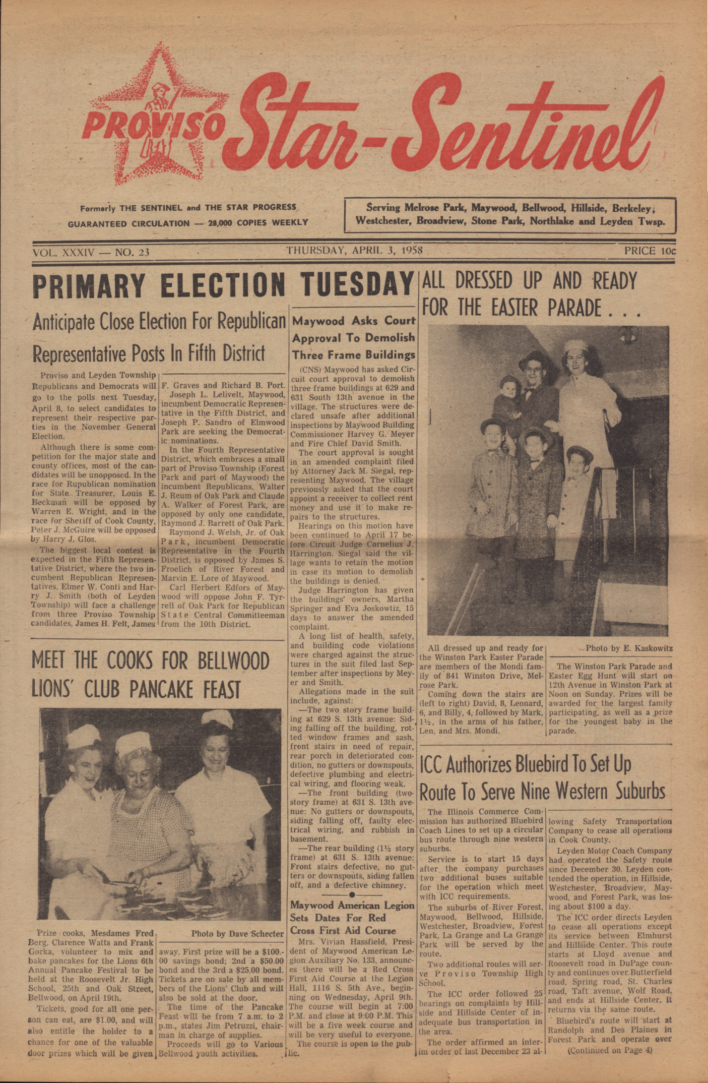 Proviso Star-Sentinel – 19580403