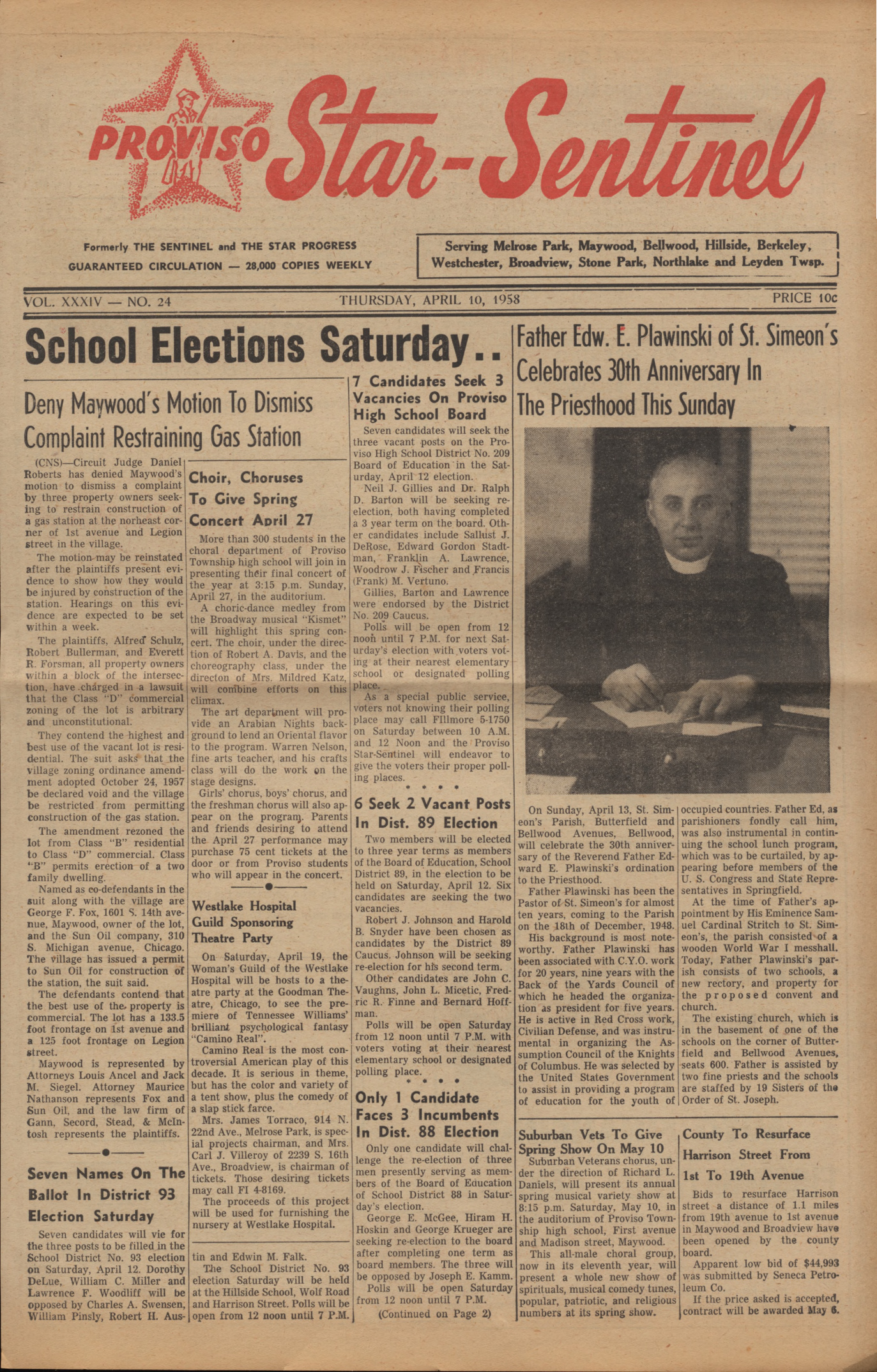 Proviso Star-Sentinel – 19580410