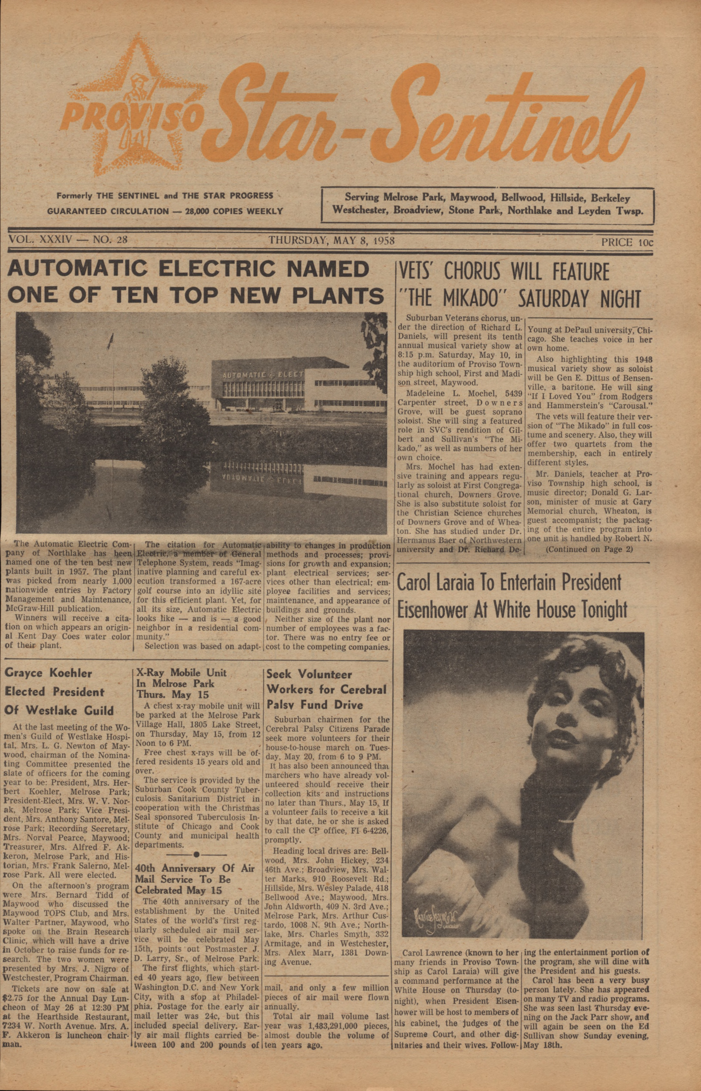 Proviso Star-Sentinel – 19580508
