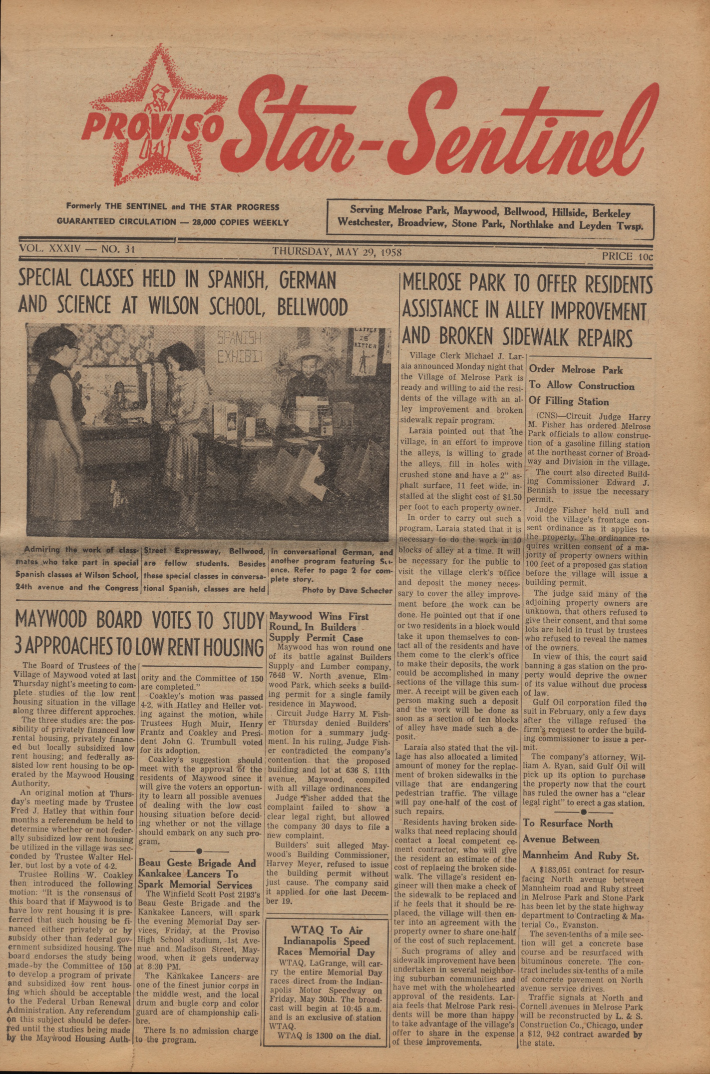 Proviso Star-Sentinel – 19580529