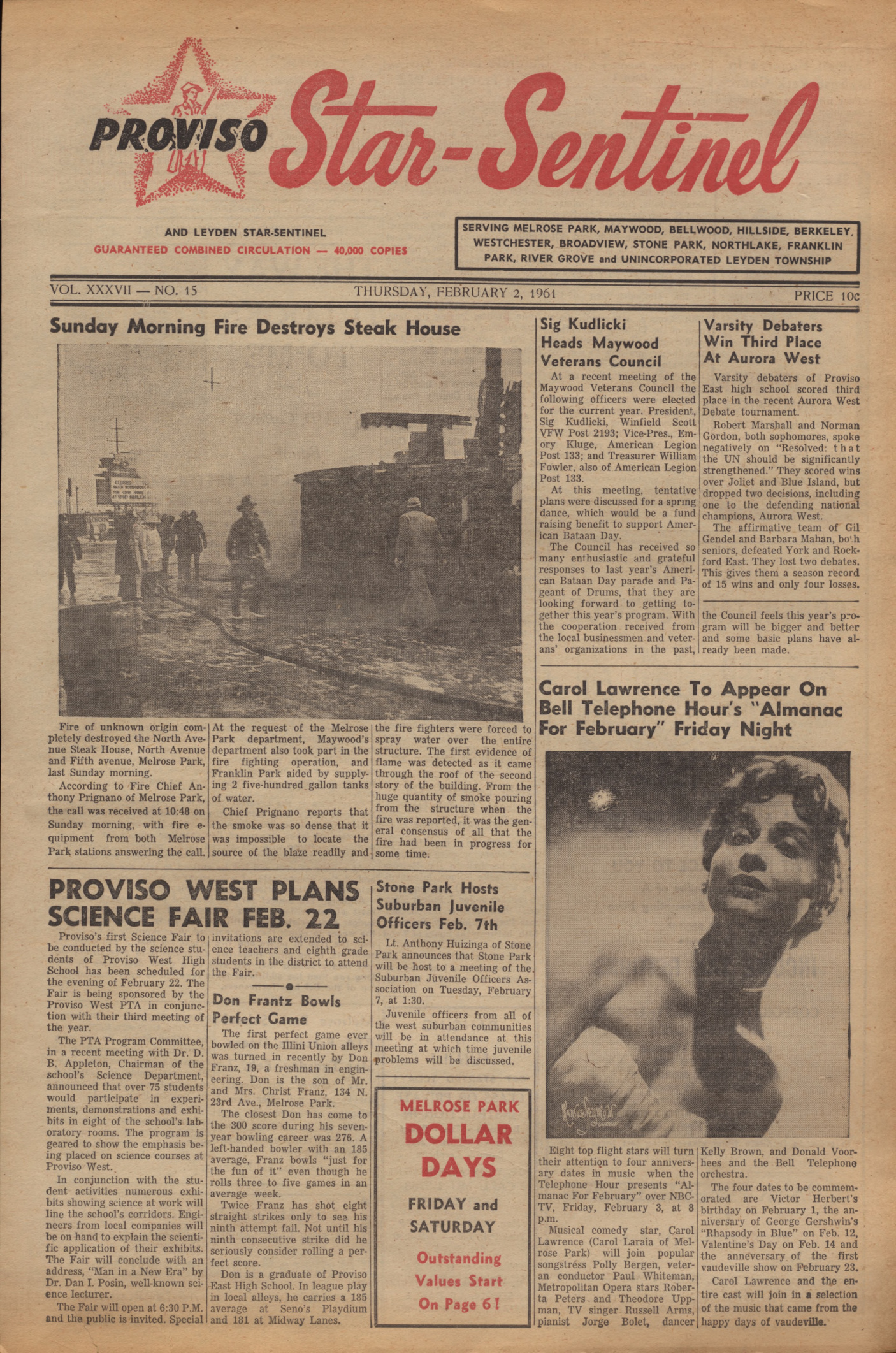 Proviso Star-Sentinel – 19610202