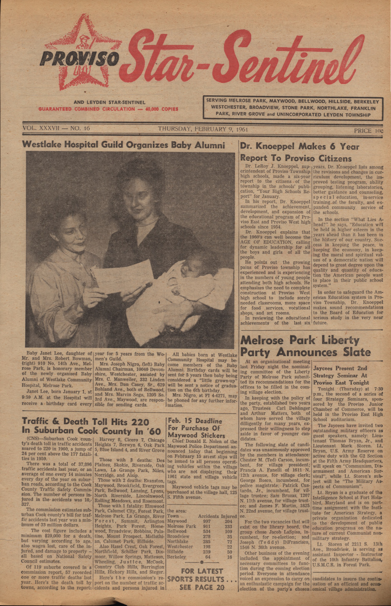 Proviso Star-Sentinel – 19610209