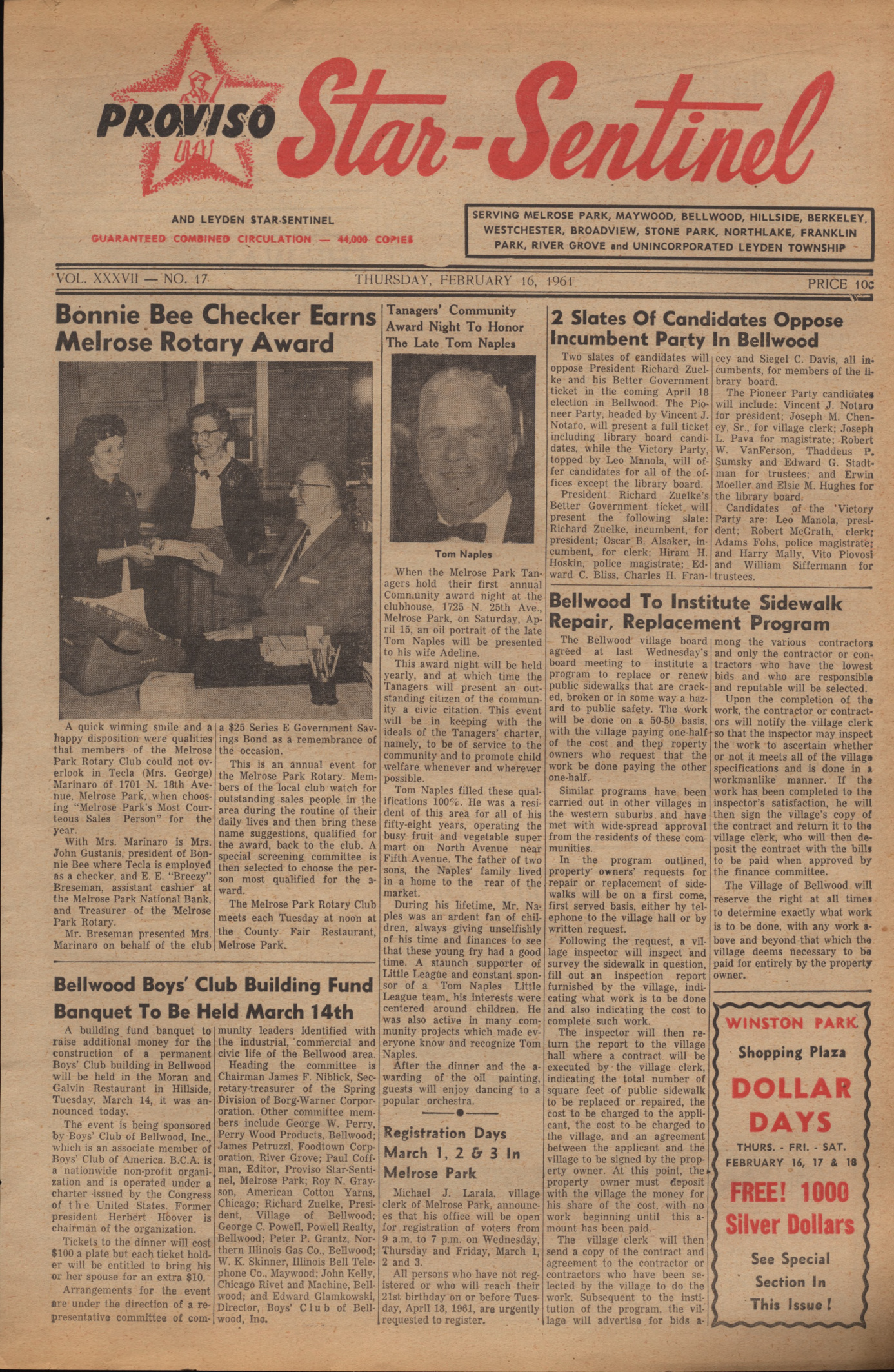 Proviso Star-Sentinel – 19610216