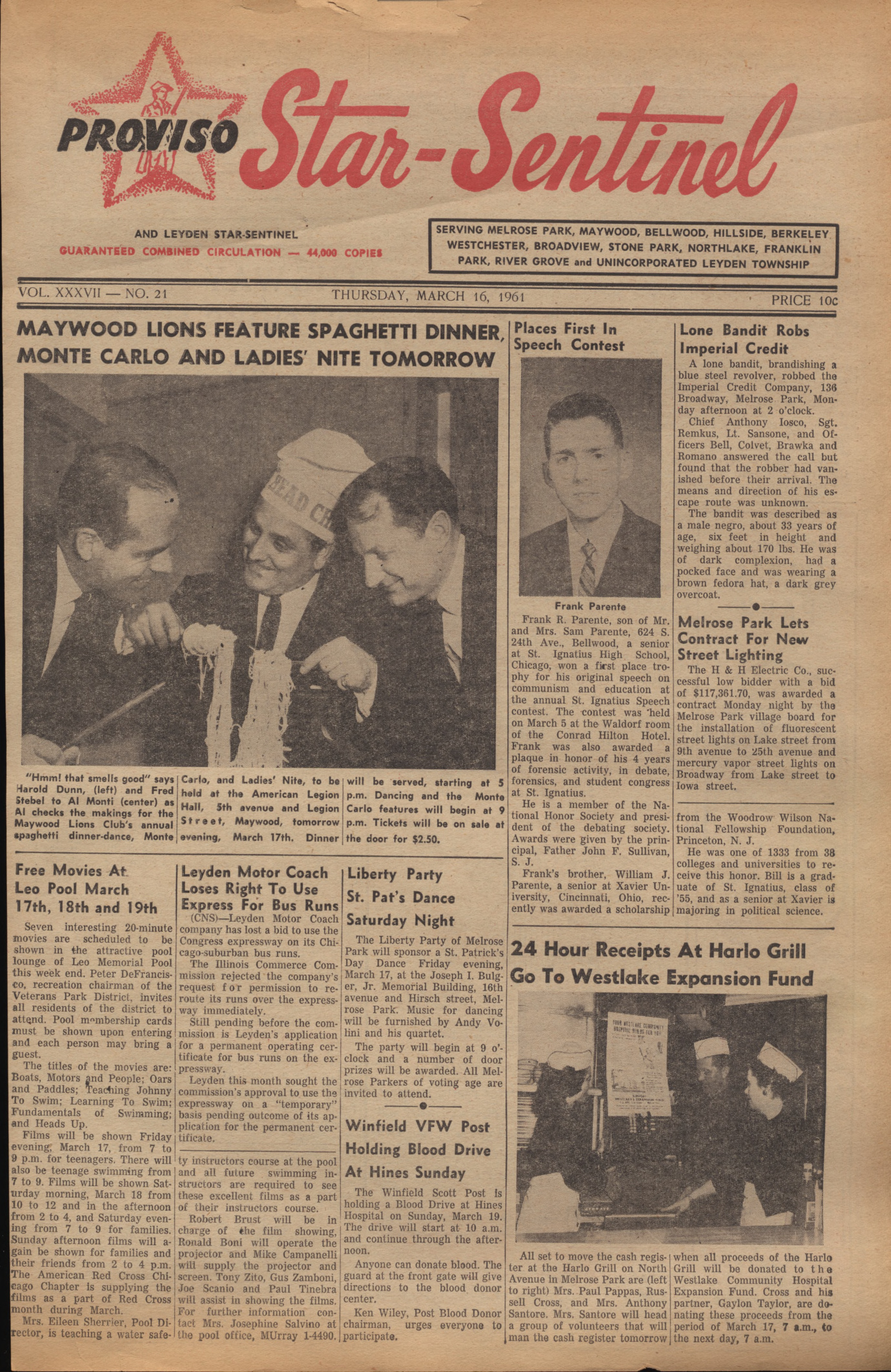 Proviso Star-Sentinel – 19610316