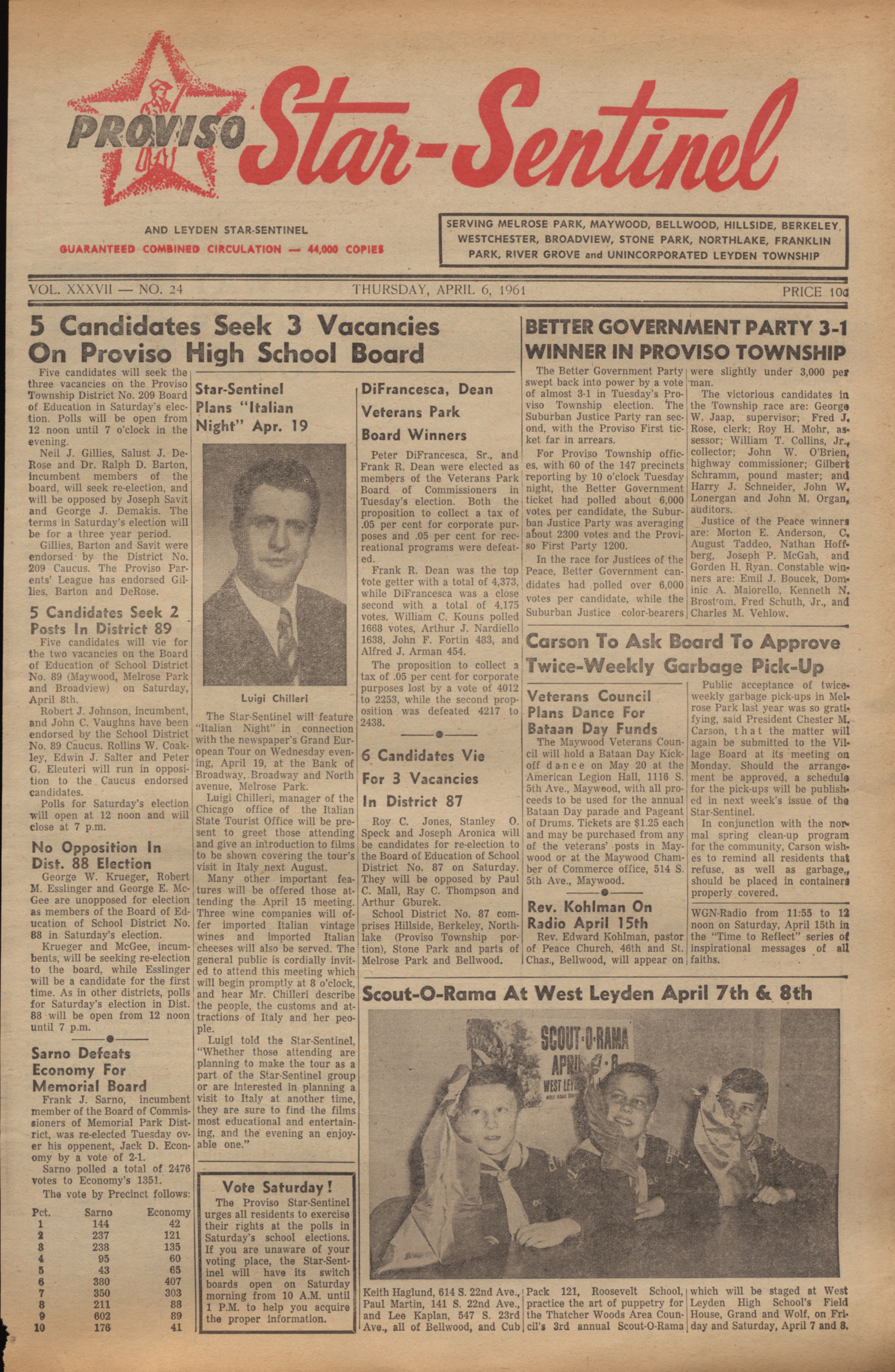 Proviso Star-Sentinel – 19610406