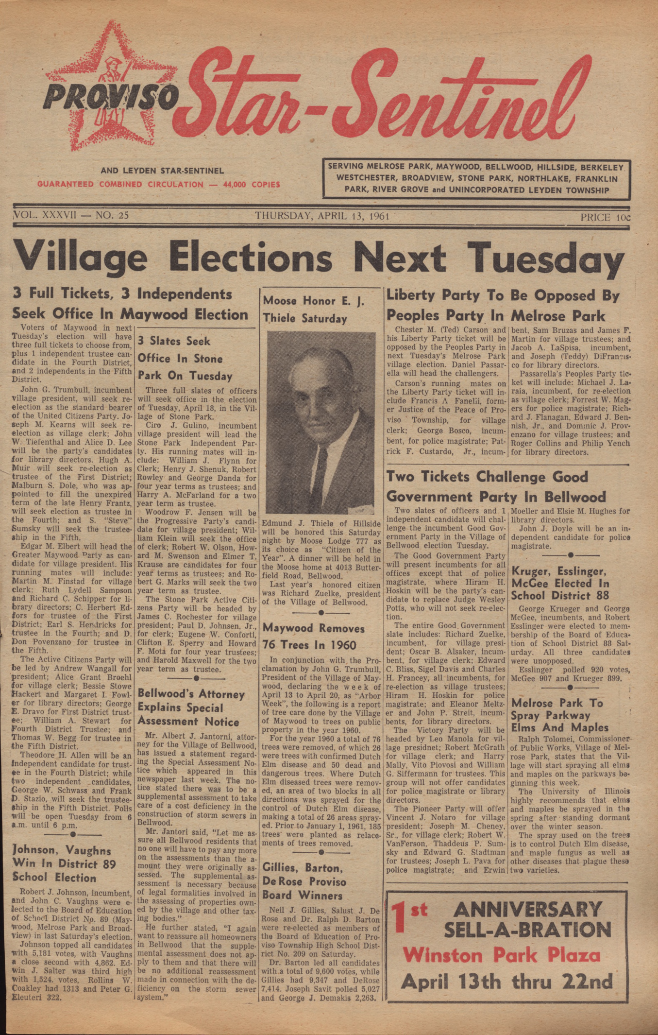 Proviso Star-Sentinel – 19610413