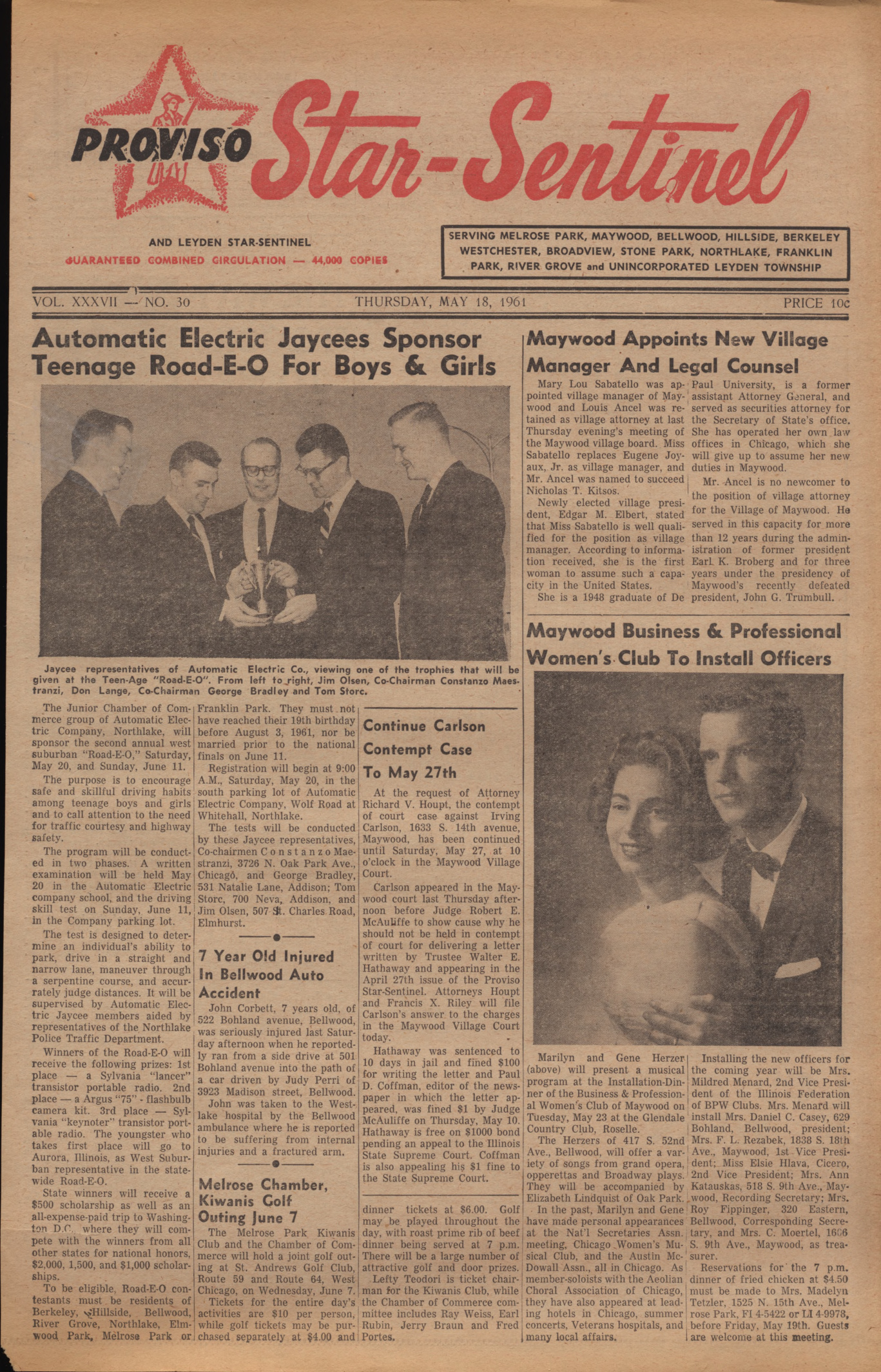 Proviso Star-Sentinel – 19610518