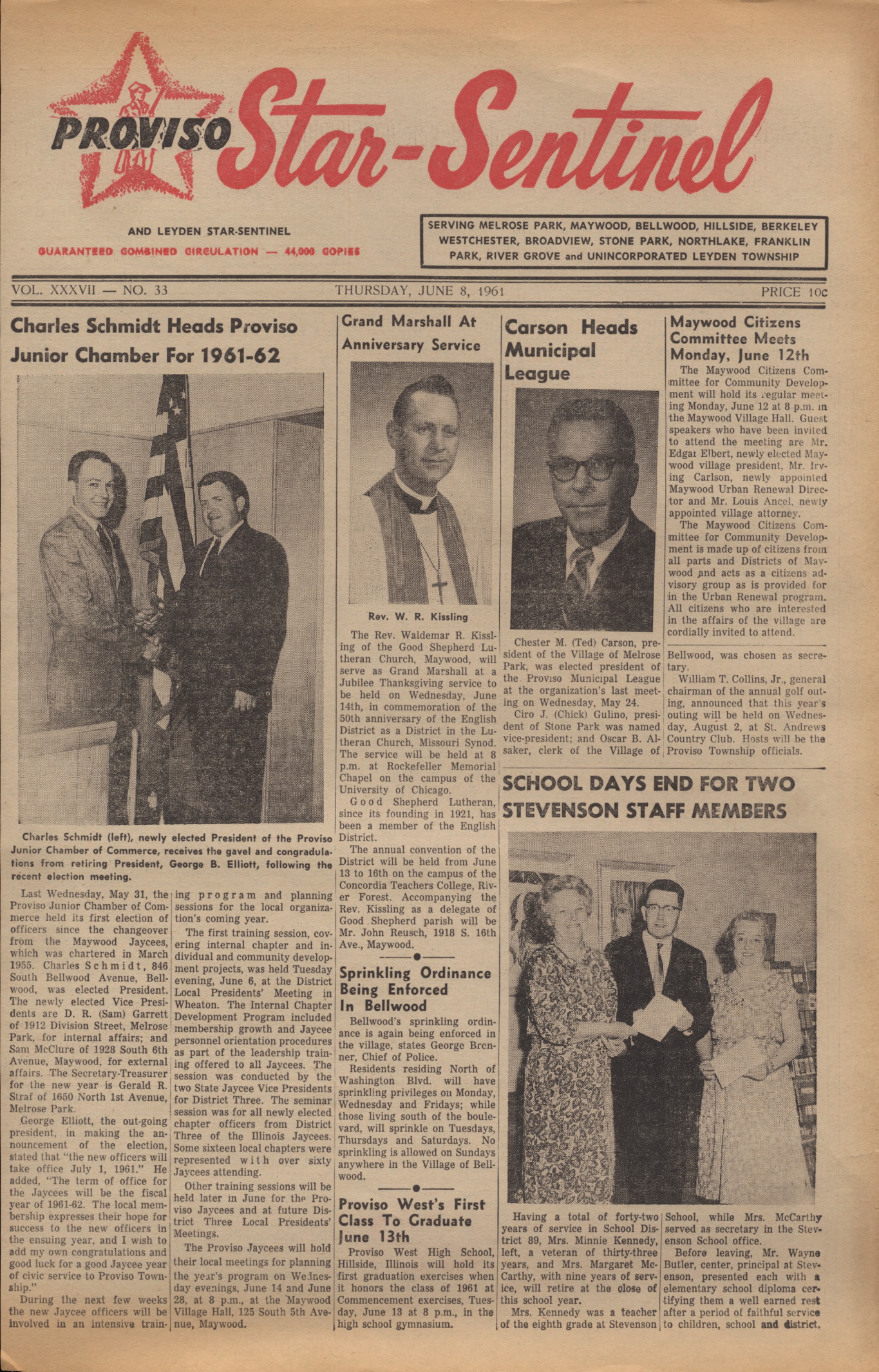 Proviso Star-Sentinel – 19610608