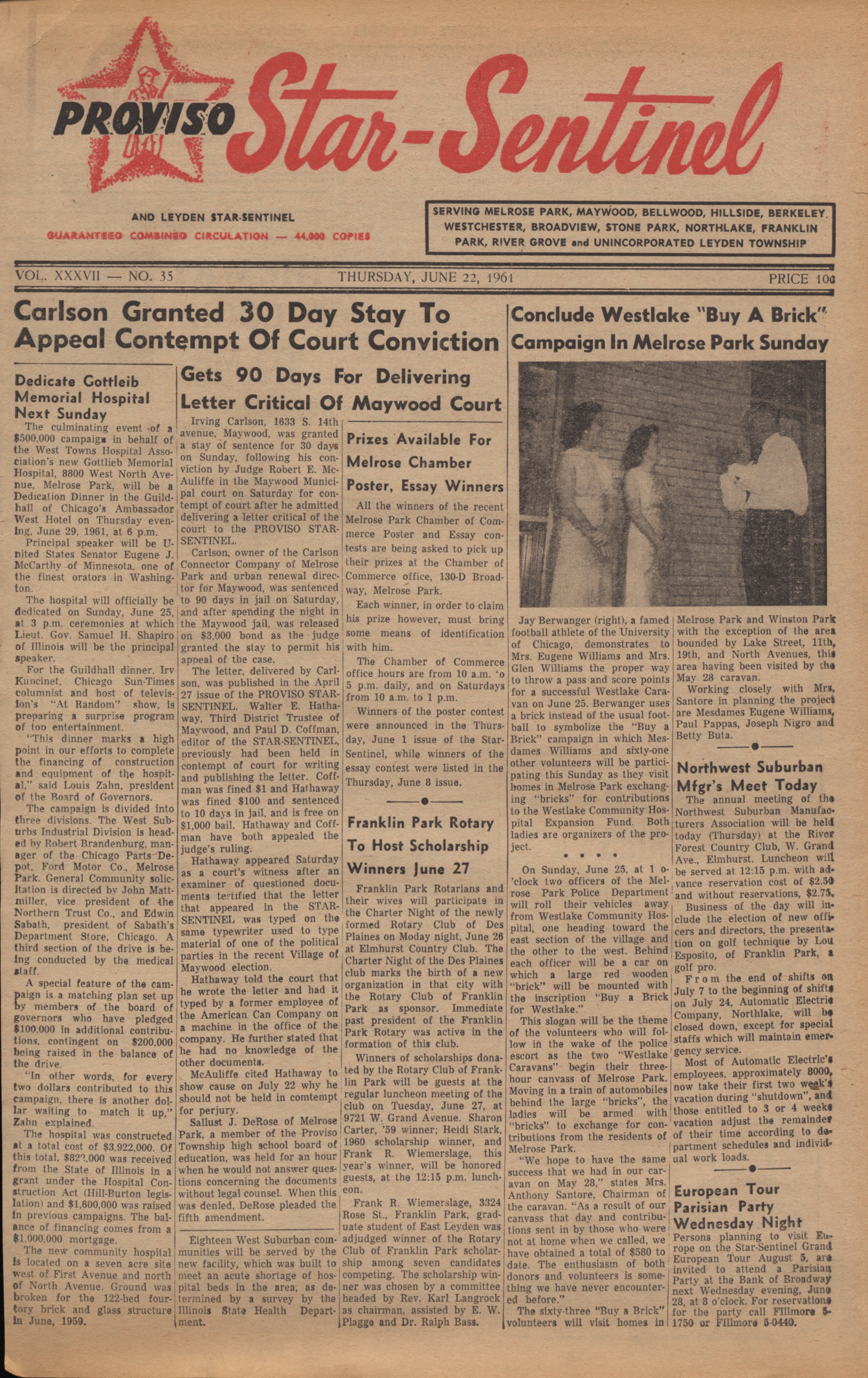 Proviso Star-Sentinel – 19610622