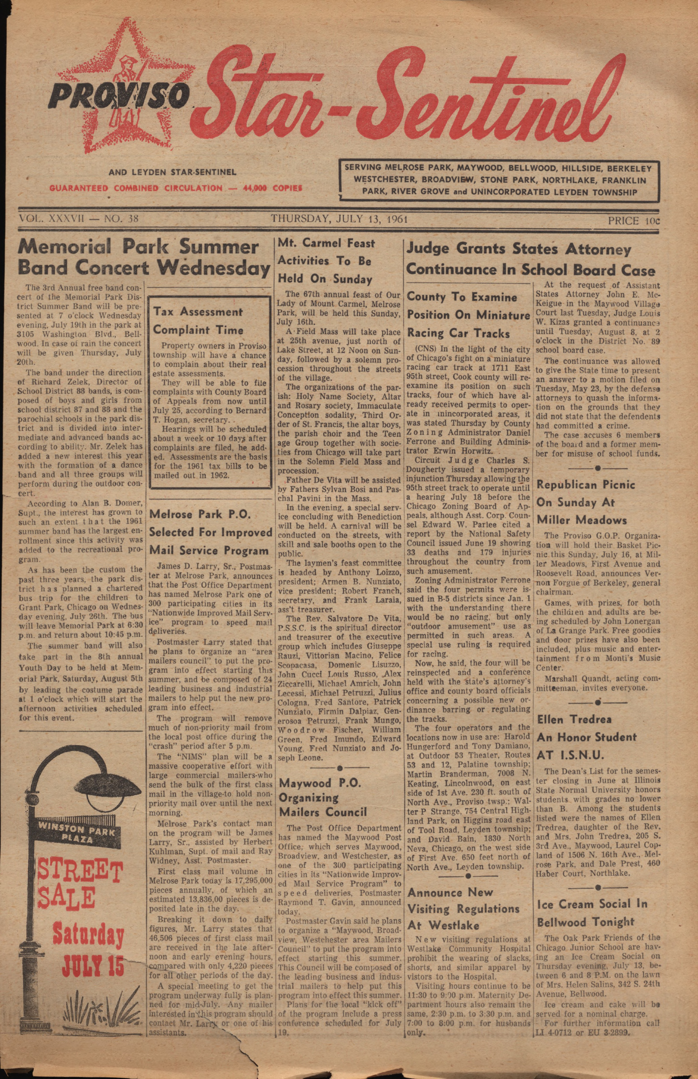 Proviso Star-Sentinel – 19610713