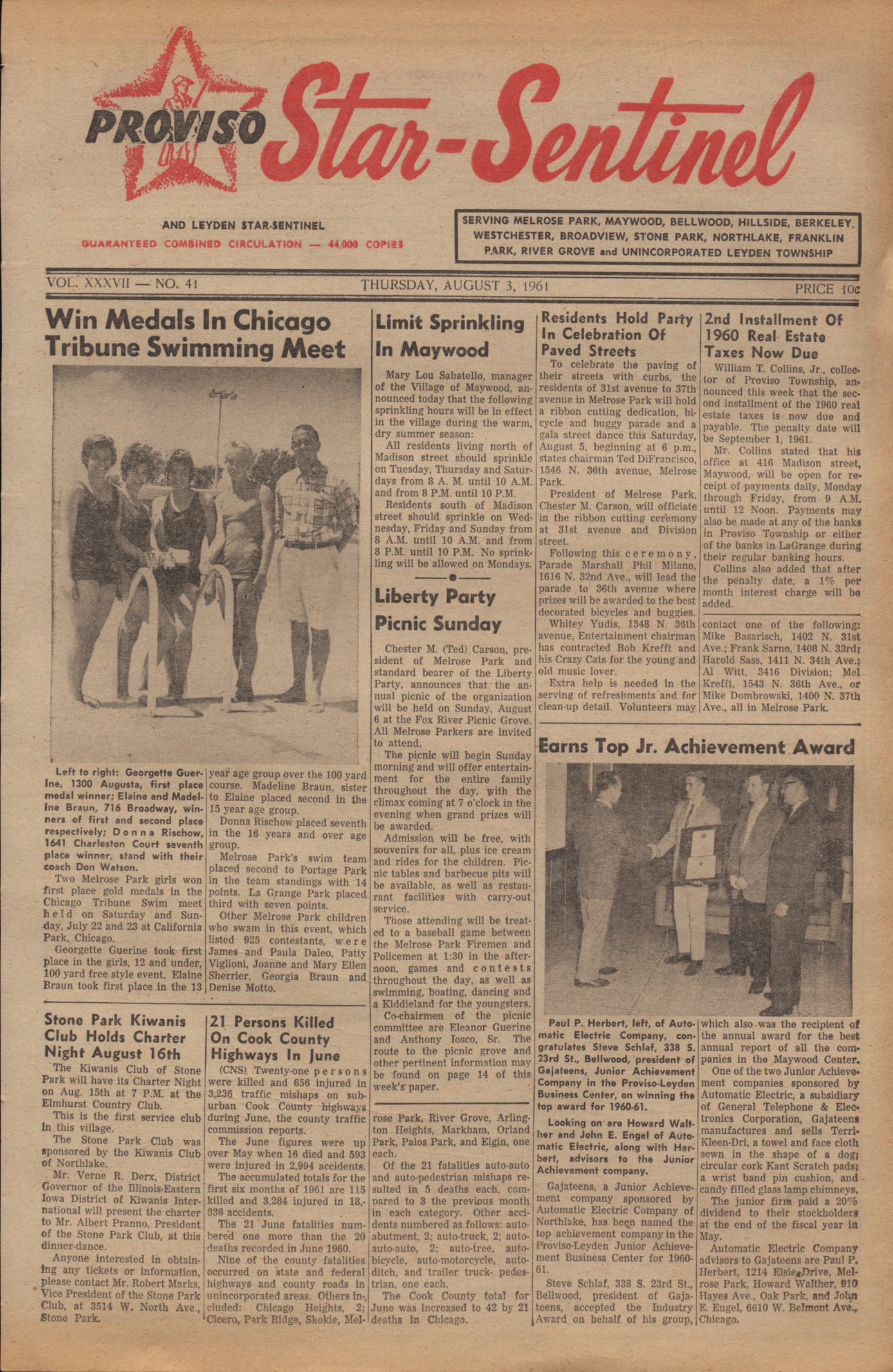 Proviso Star-Sentinel – 19610803