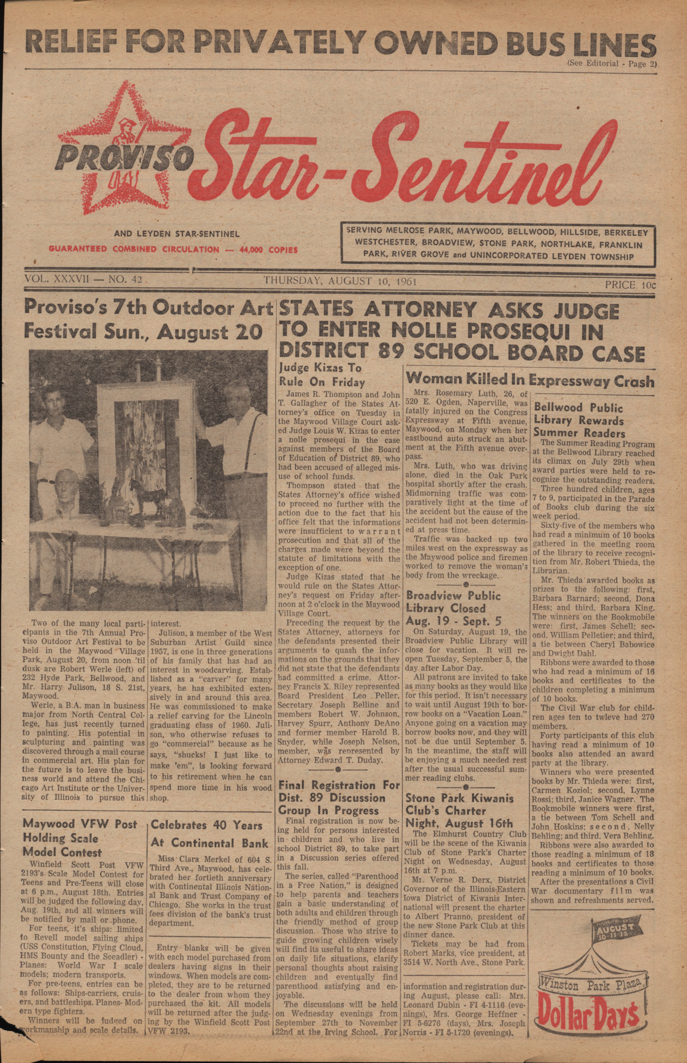 Proviso Star-Sentinel – 19610810