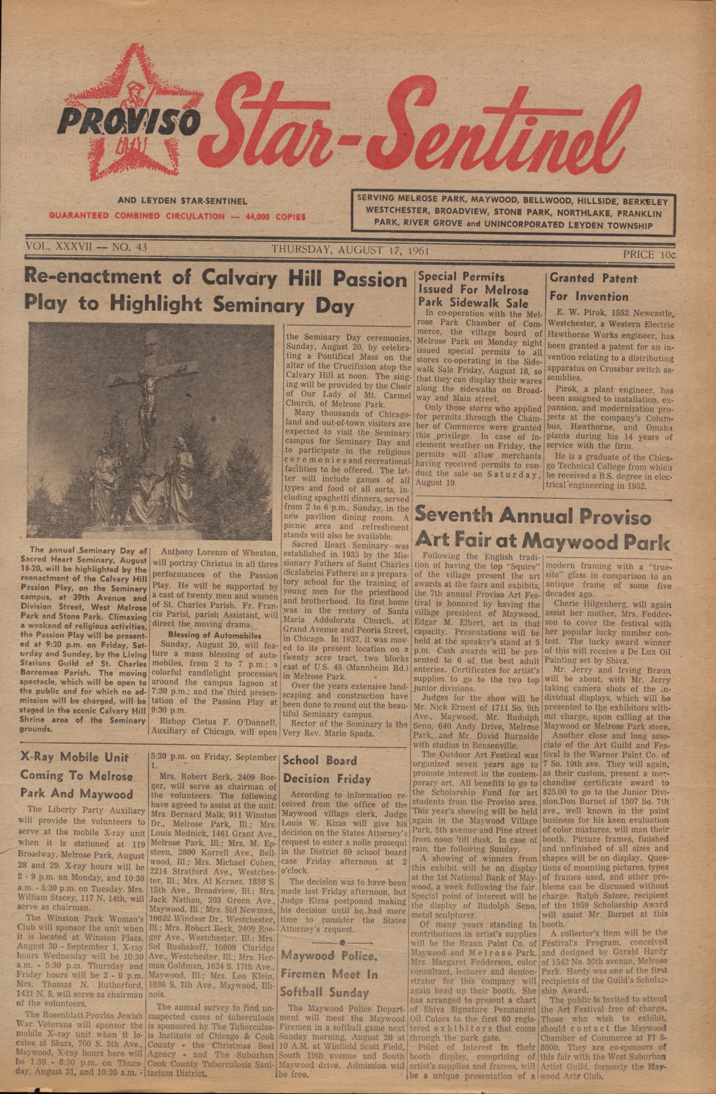 Proviso Star-Sentinel – 19610817