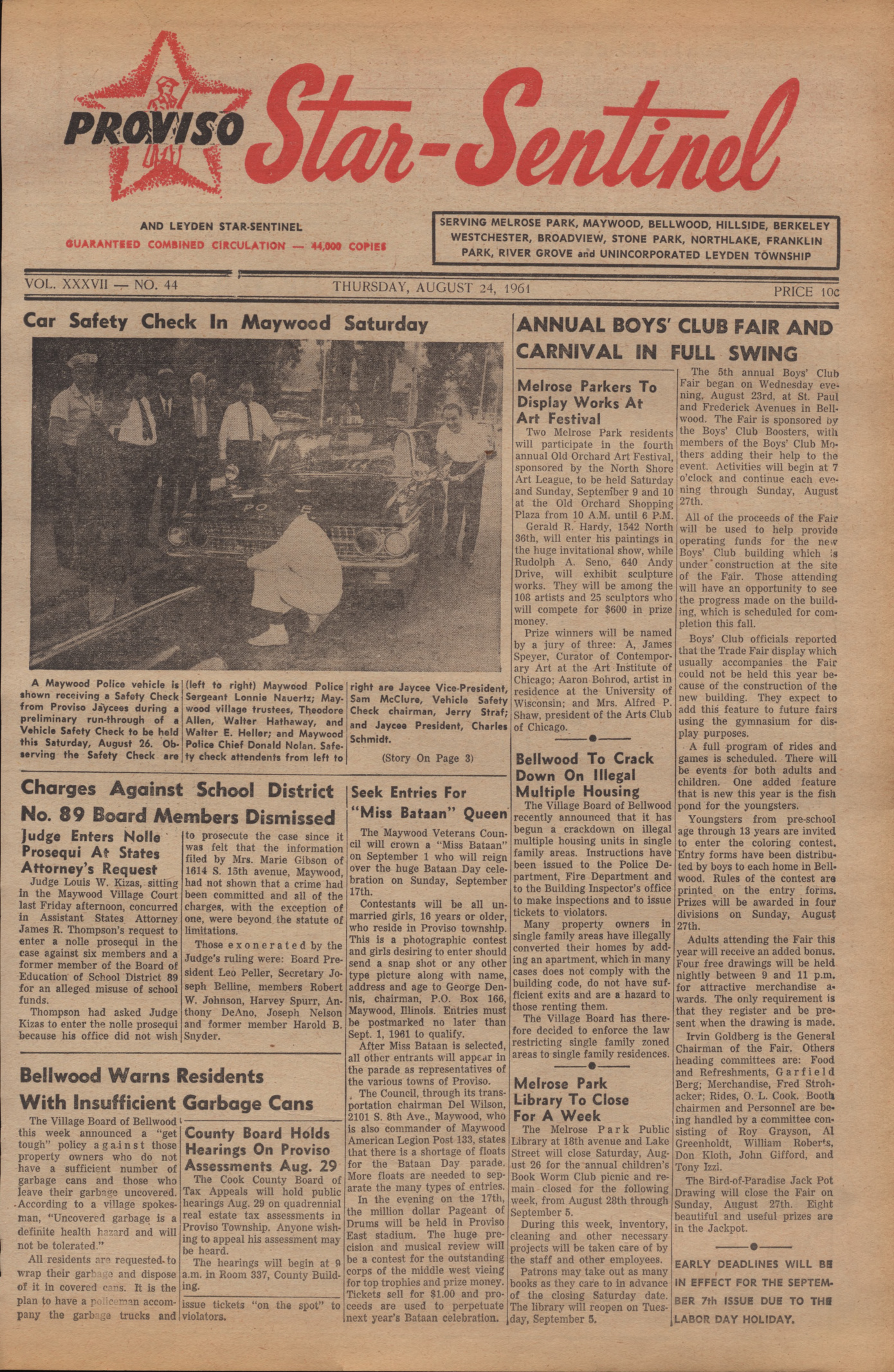 Proviso Star-Sentinel – 19610824