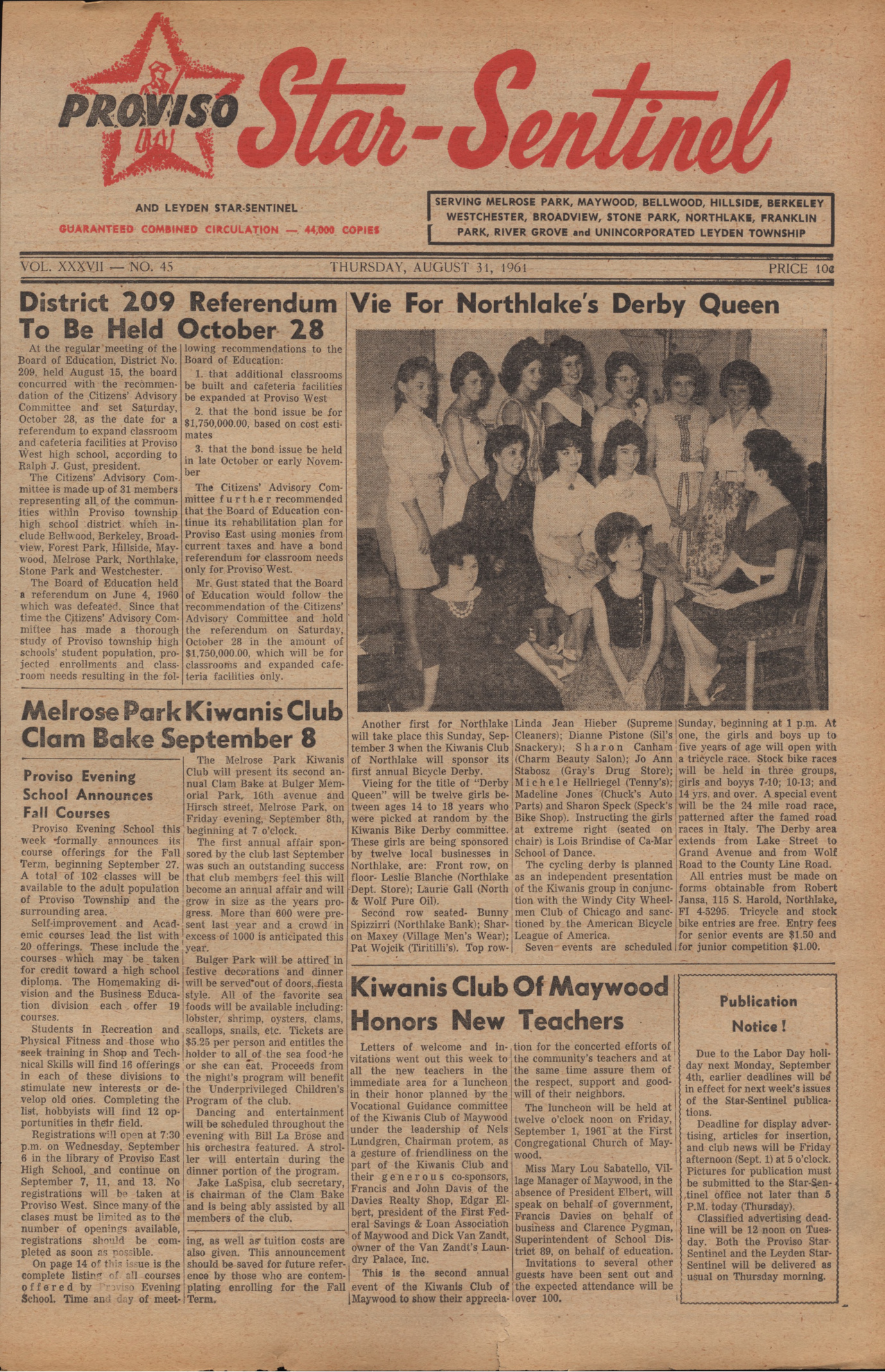 Proviso Star-Sentinel – 19610831