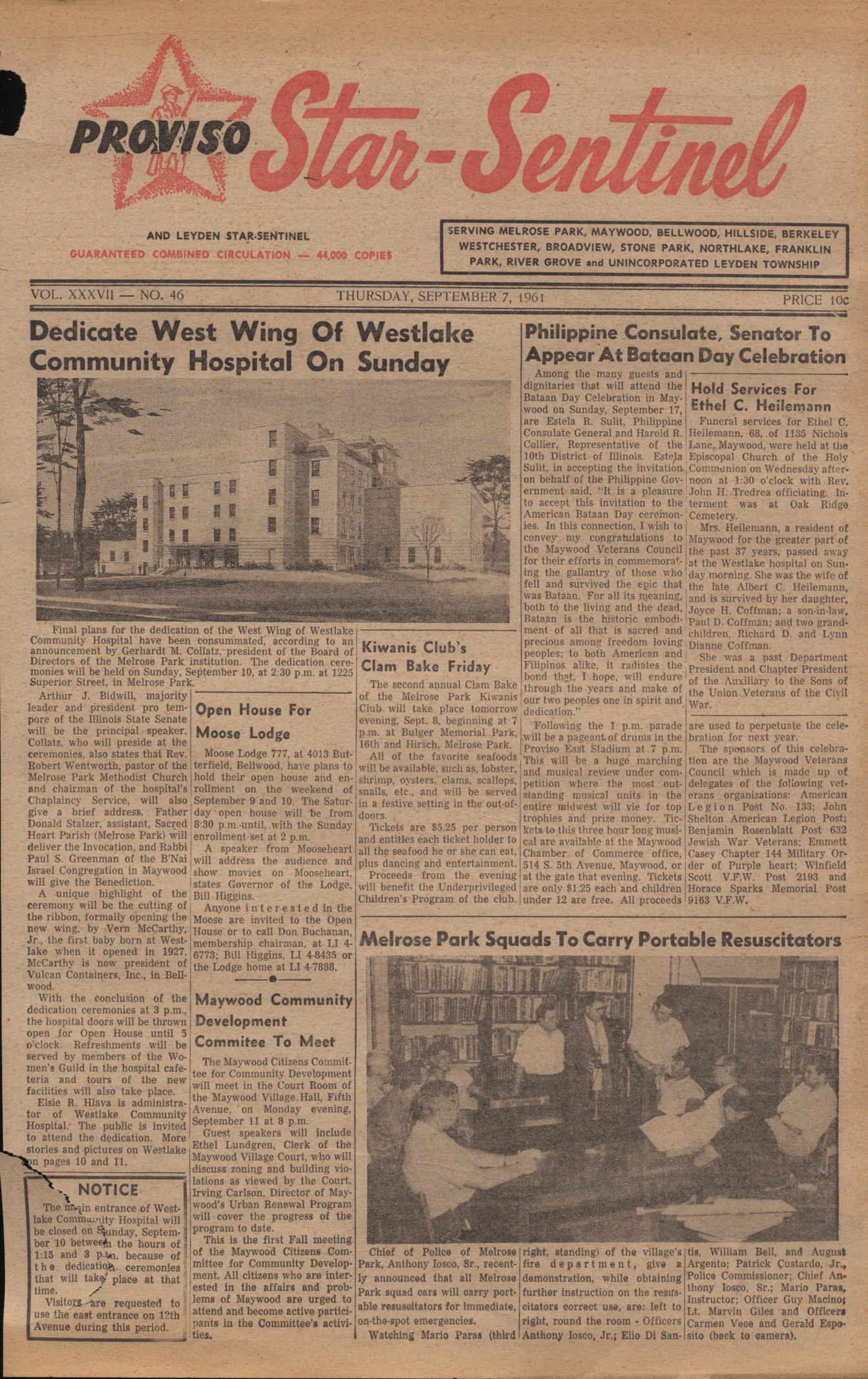 Proviso Star-Sentinel – 19610907