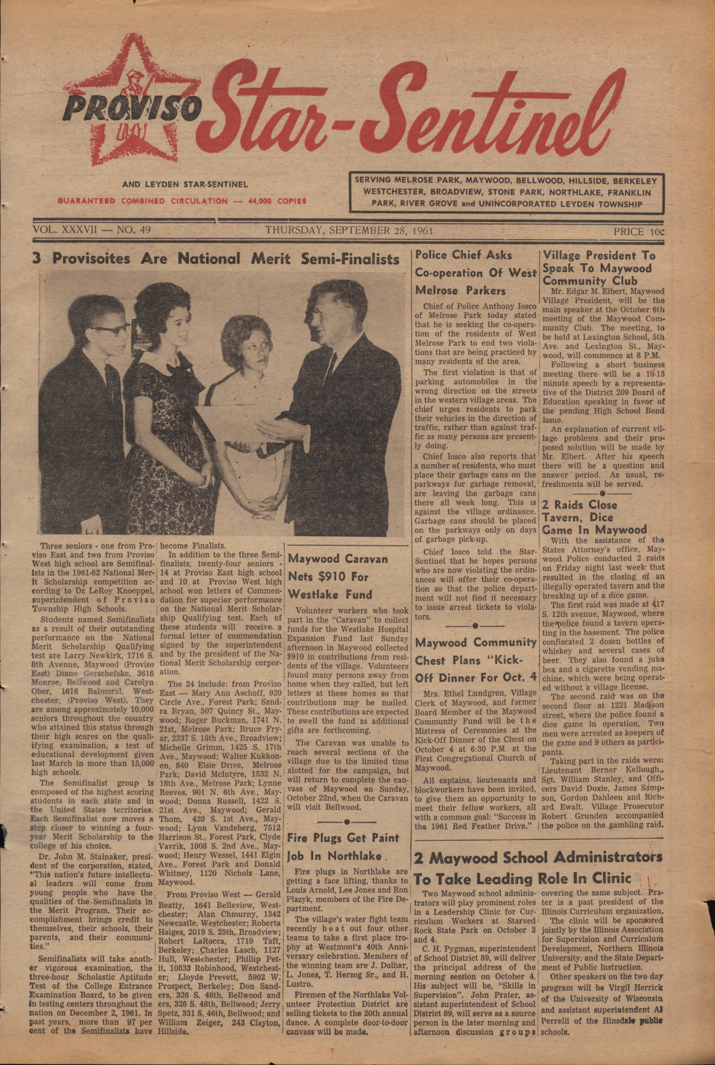 Proviso Star-Sentinel – 19610928