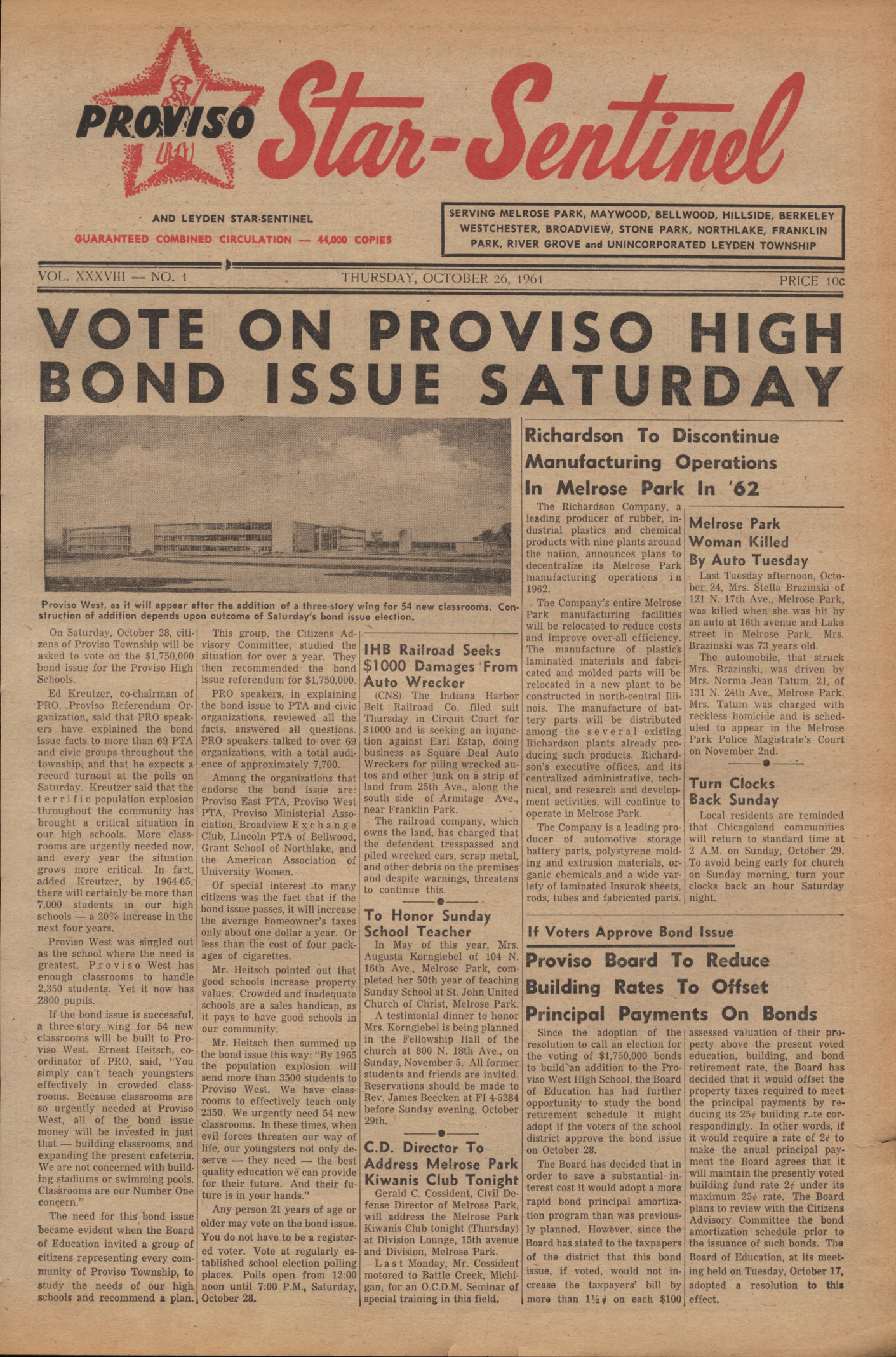 Proviso Star-Sentinel – 19611026