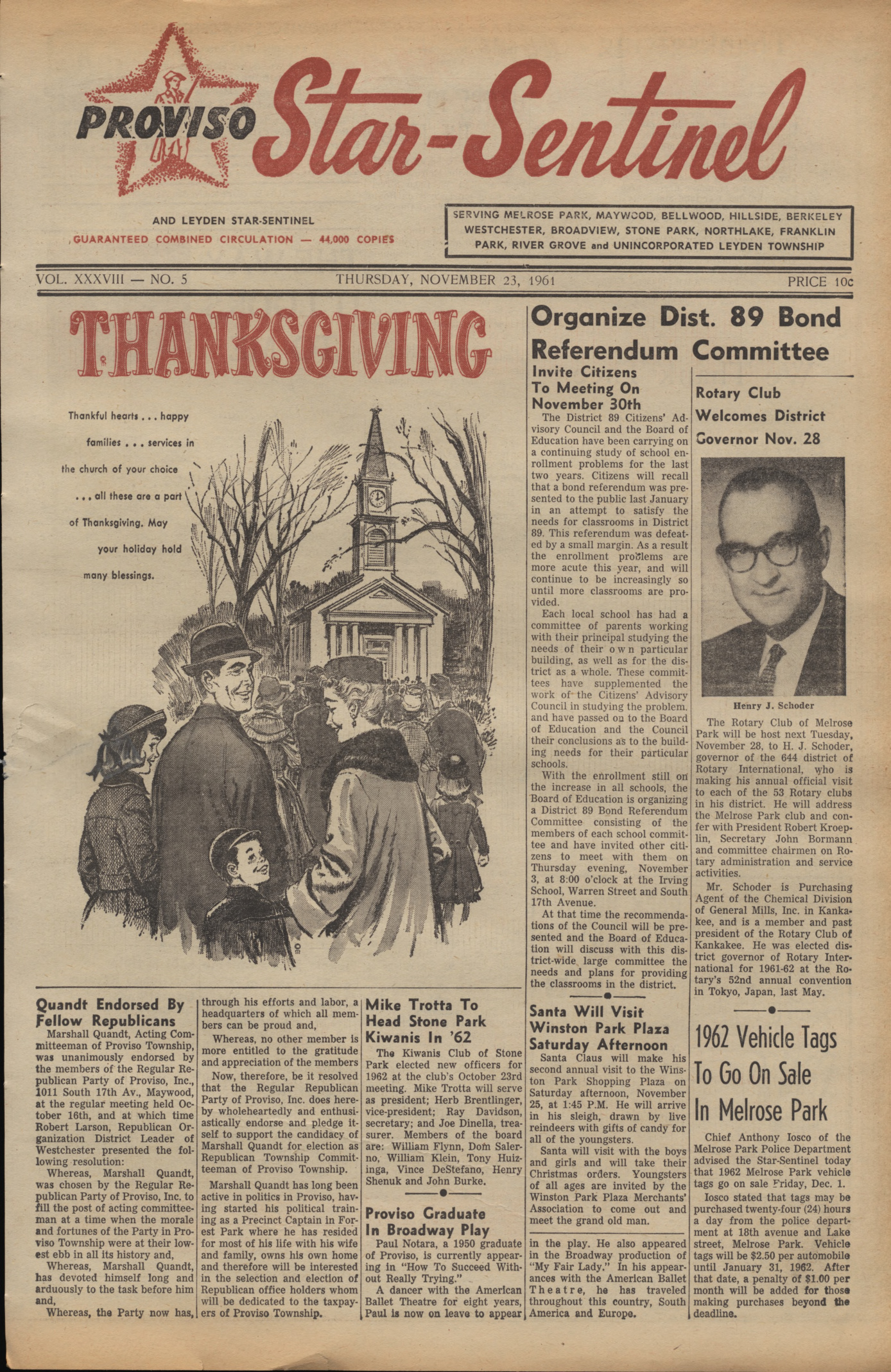 Proviso Star-Sentinel – 19611123