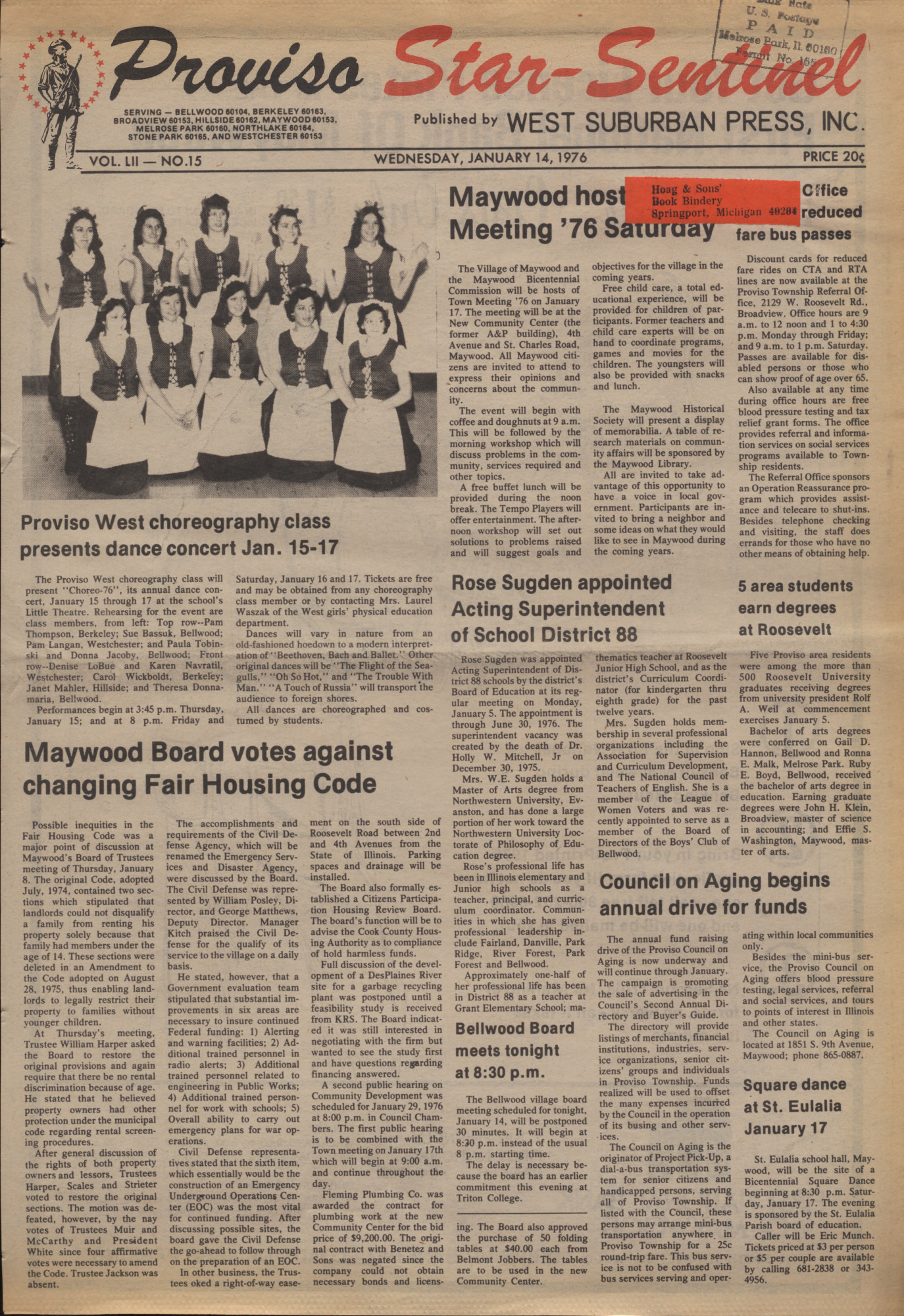 Proviso Star-Sentinel – 19760114