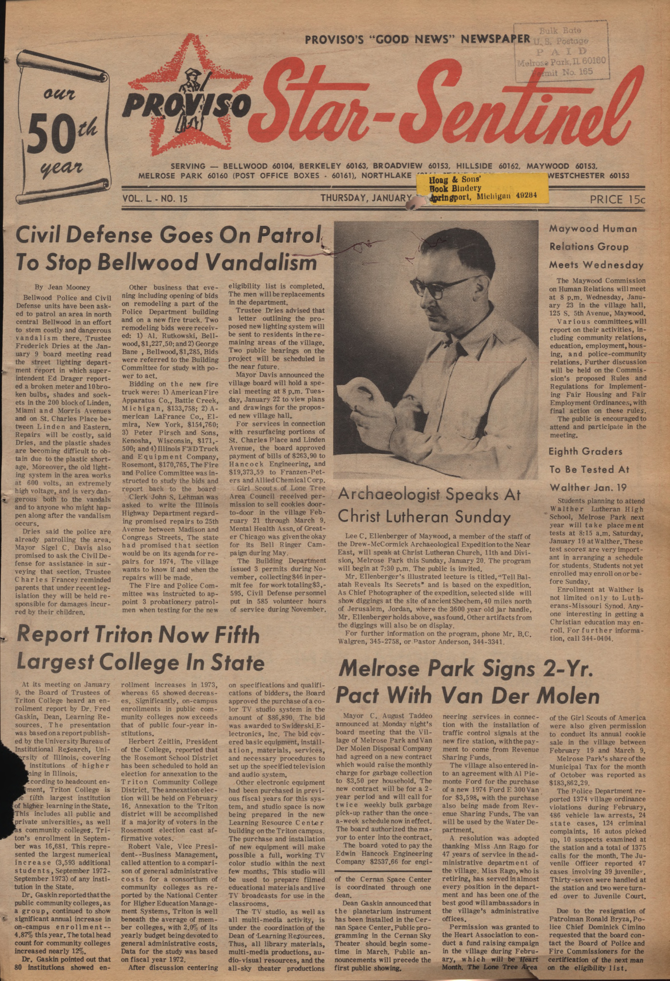 Proviso Star-Sentinel – 19740117