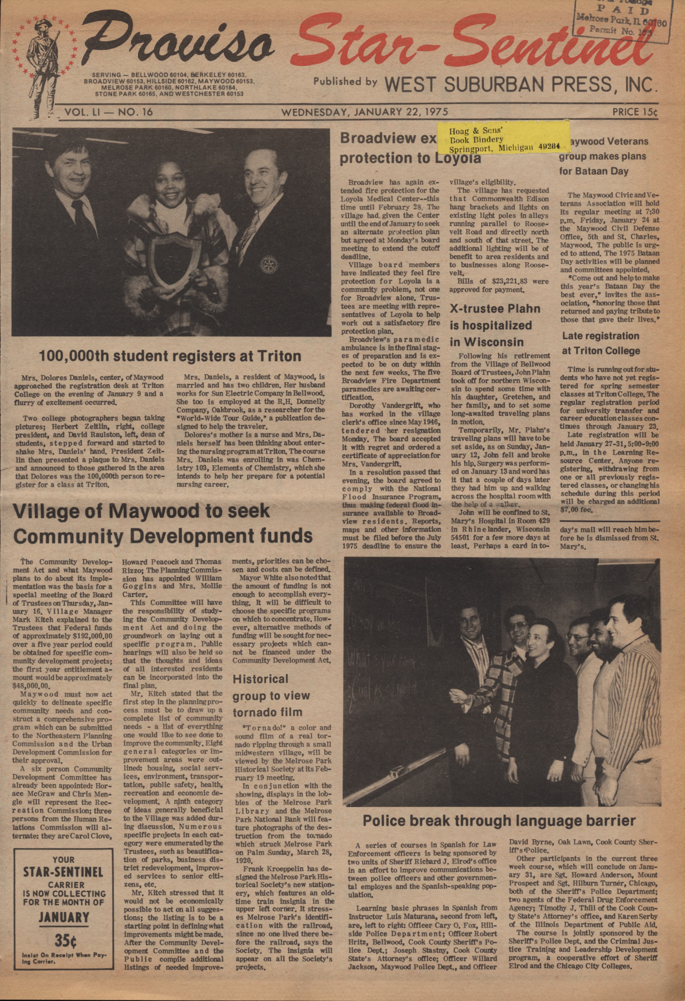 Proviso Star-Sentinel – 19750122