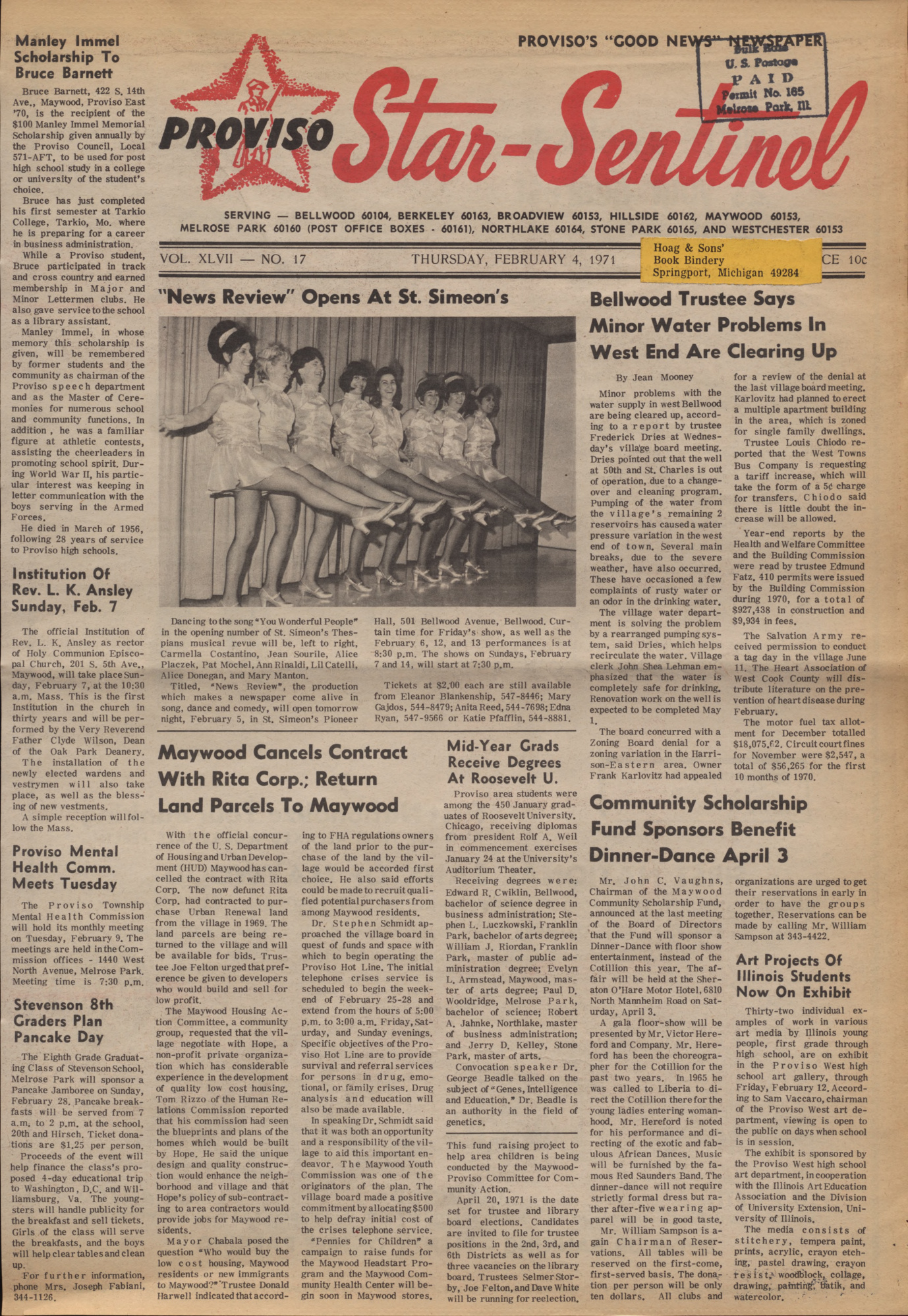 Proviso Star-Sentinel – 19710204
