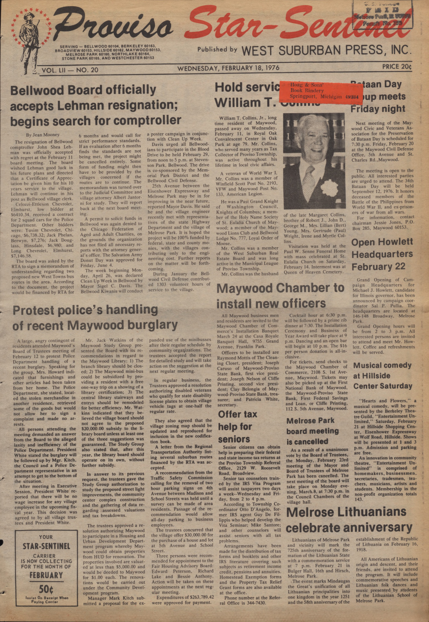 Proviso Star-Sentinel – 19760218
