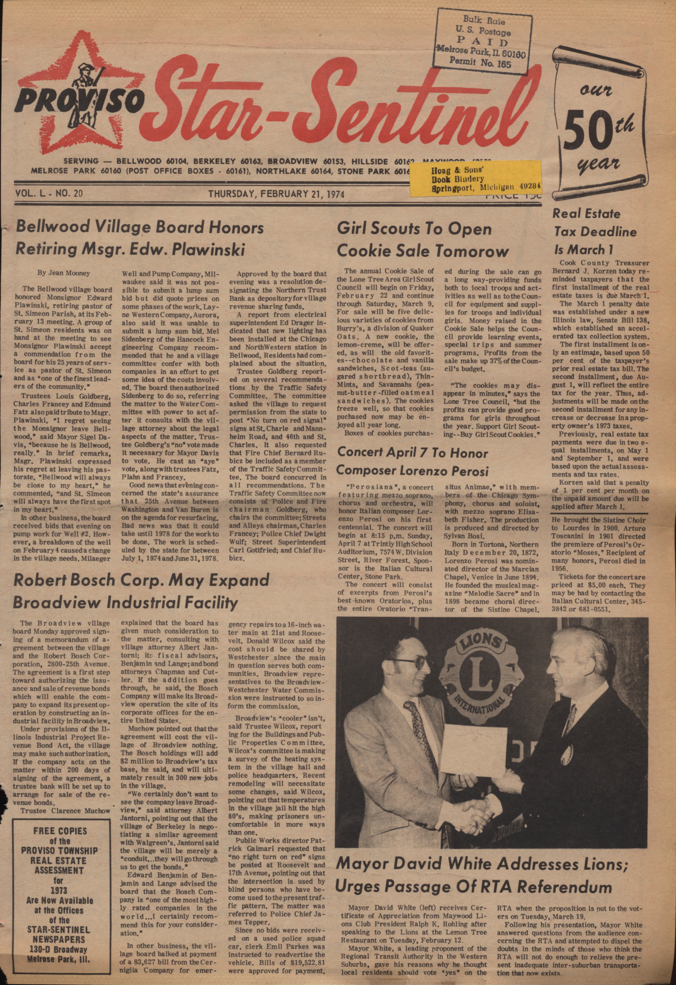 Proviso Star-Sentinel – 19740221