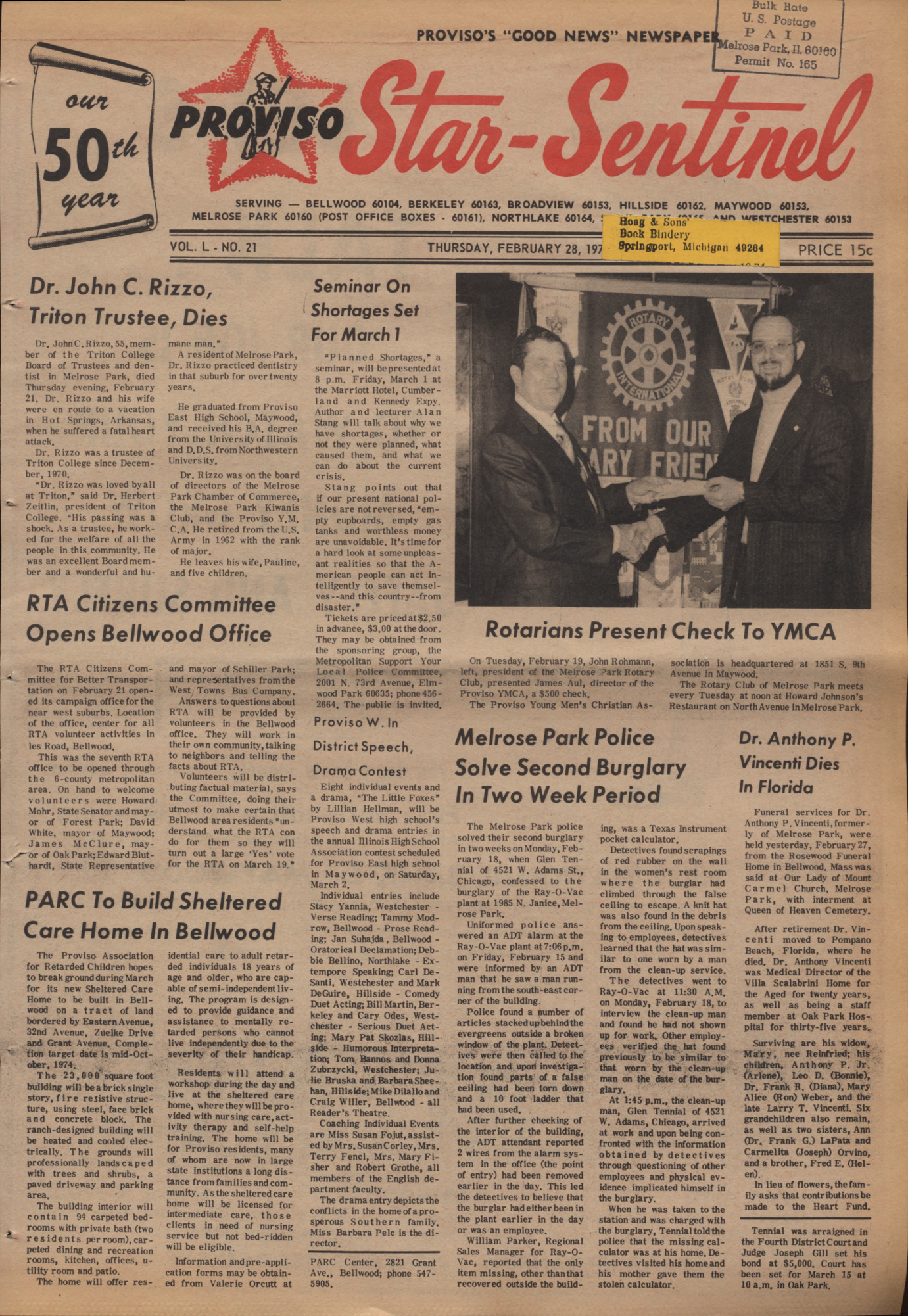 Proviso Star-Sentinel – 19740228