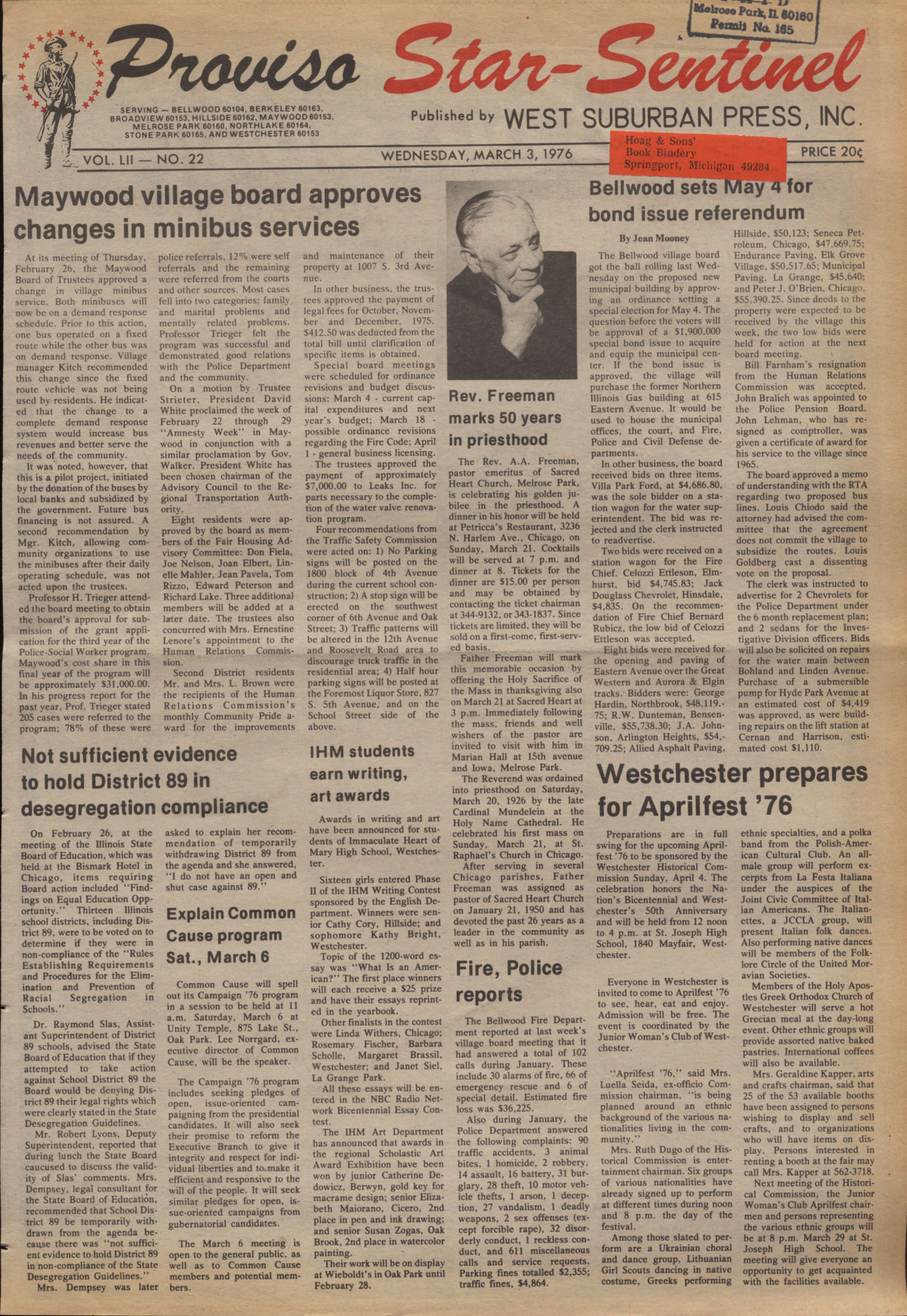 Proviso Star-Sentinel – 19760303