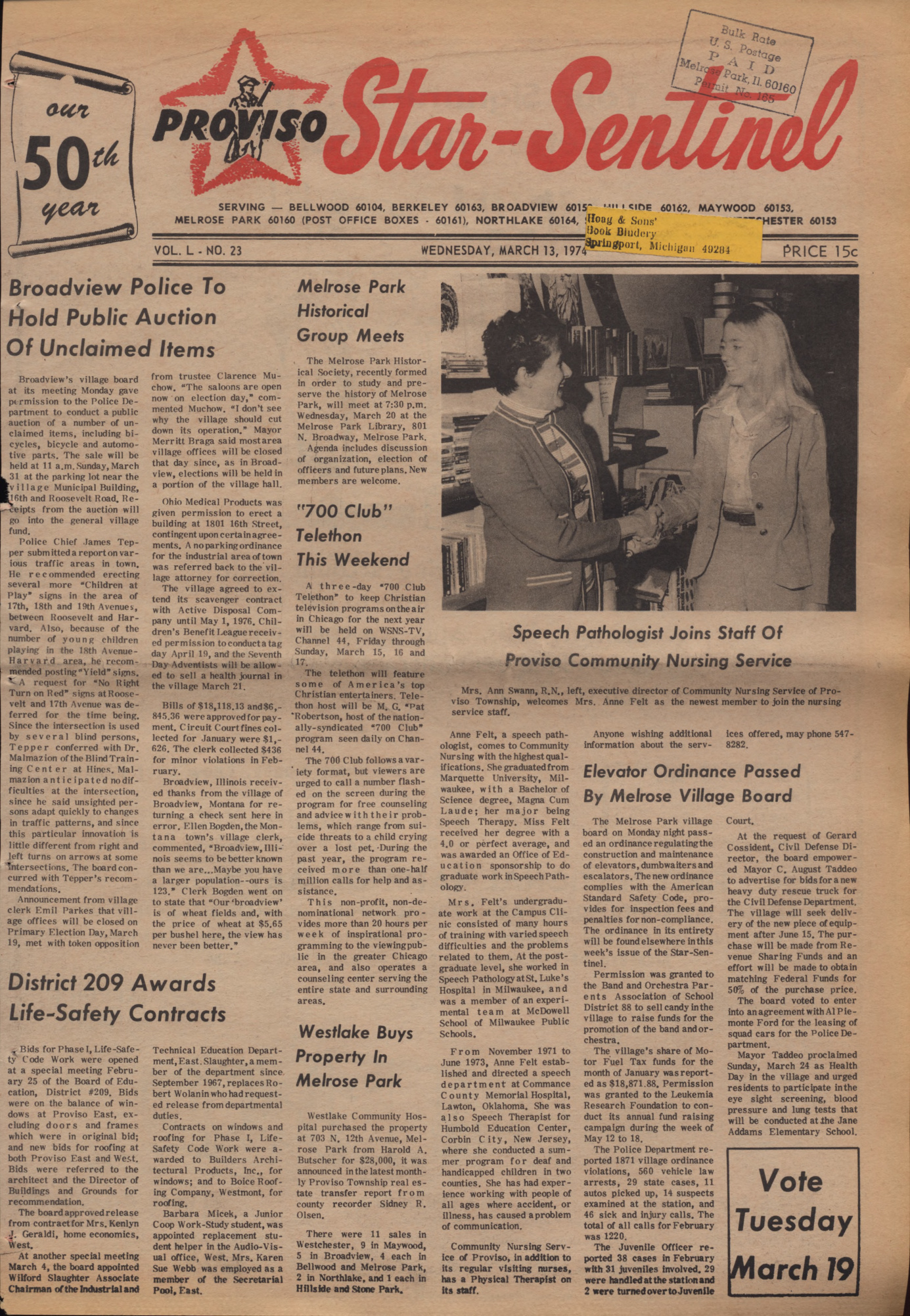 Proviso Star-Sentinel – 19740313