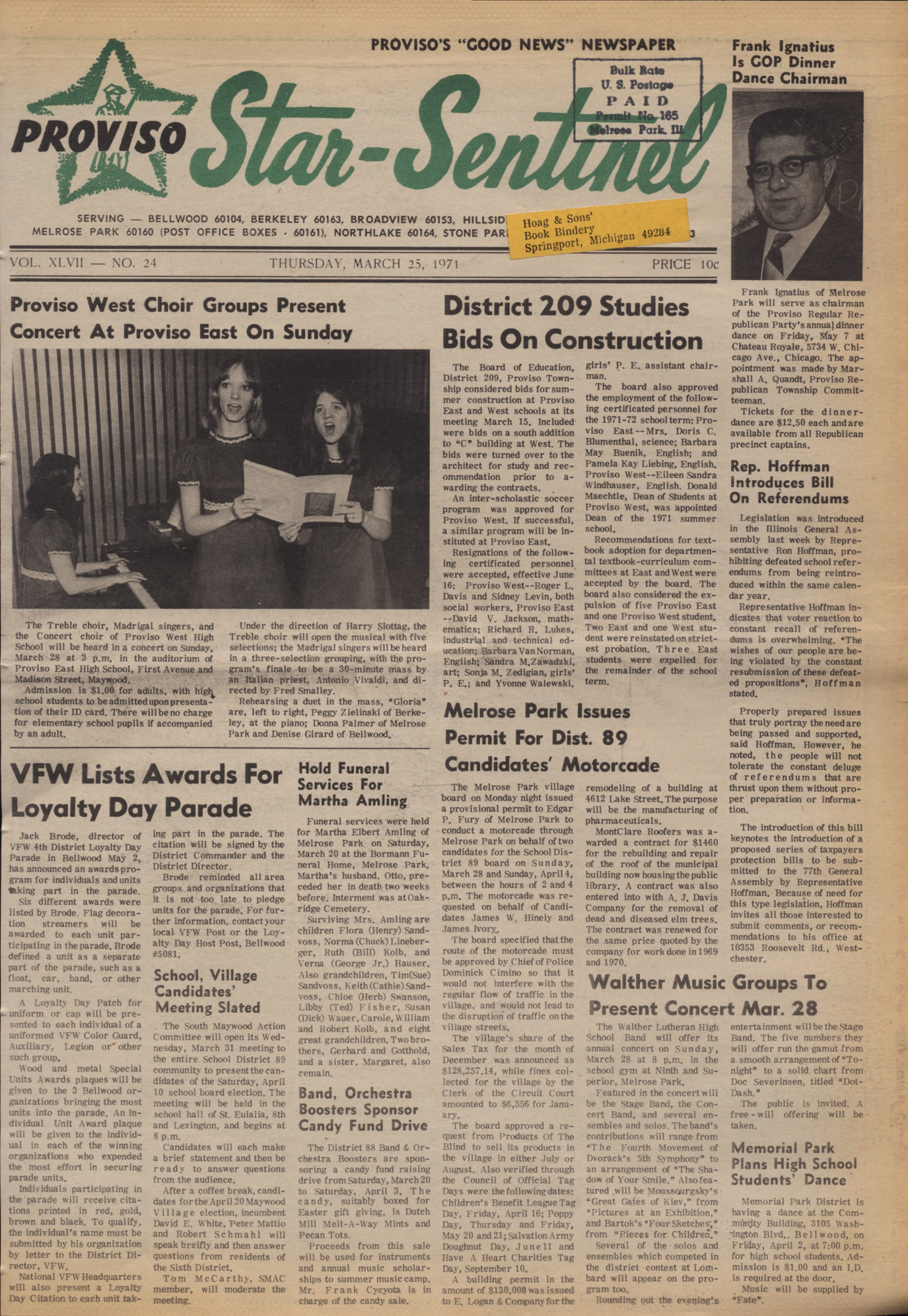 Proviso Star-Sentinel – 19710325