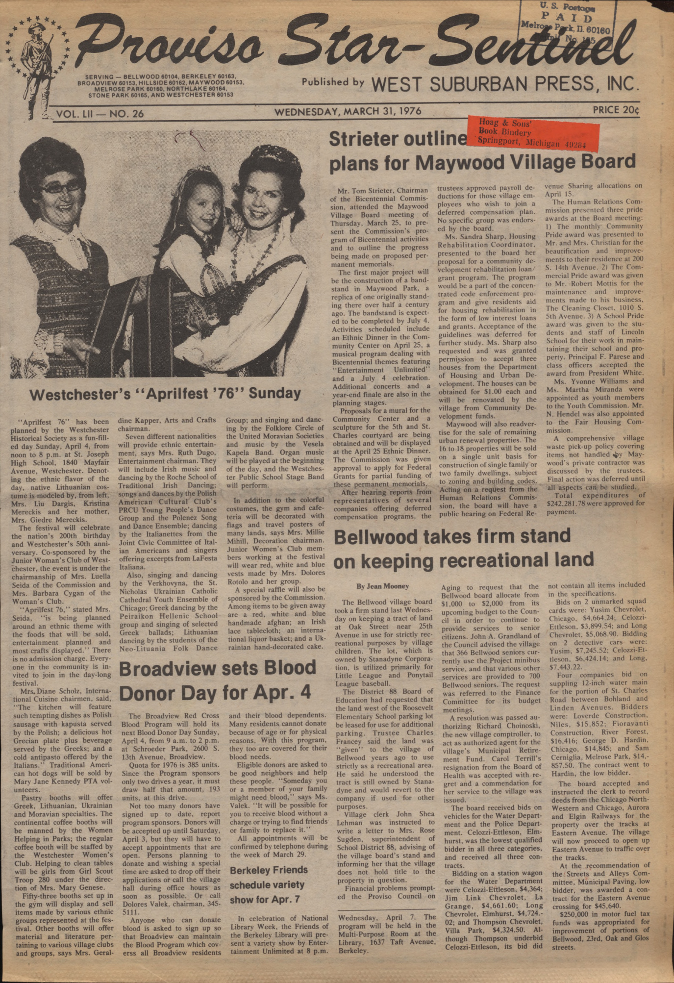 Proviso Star-Sentinel – 19760331