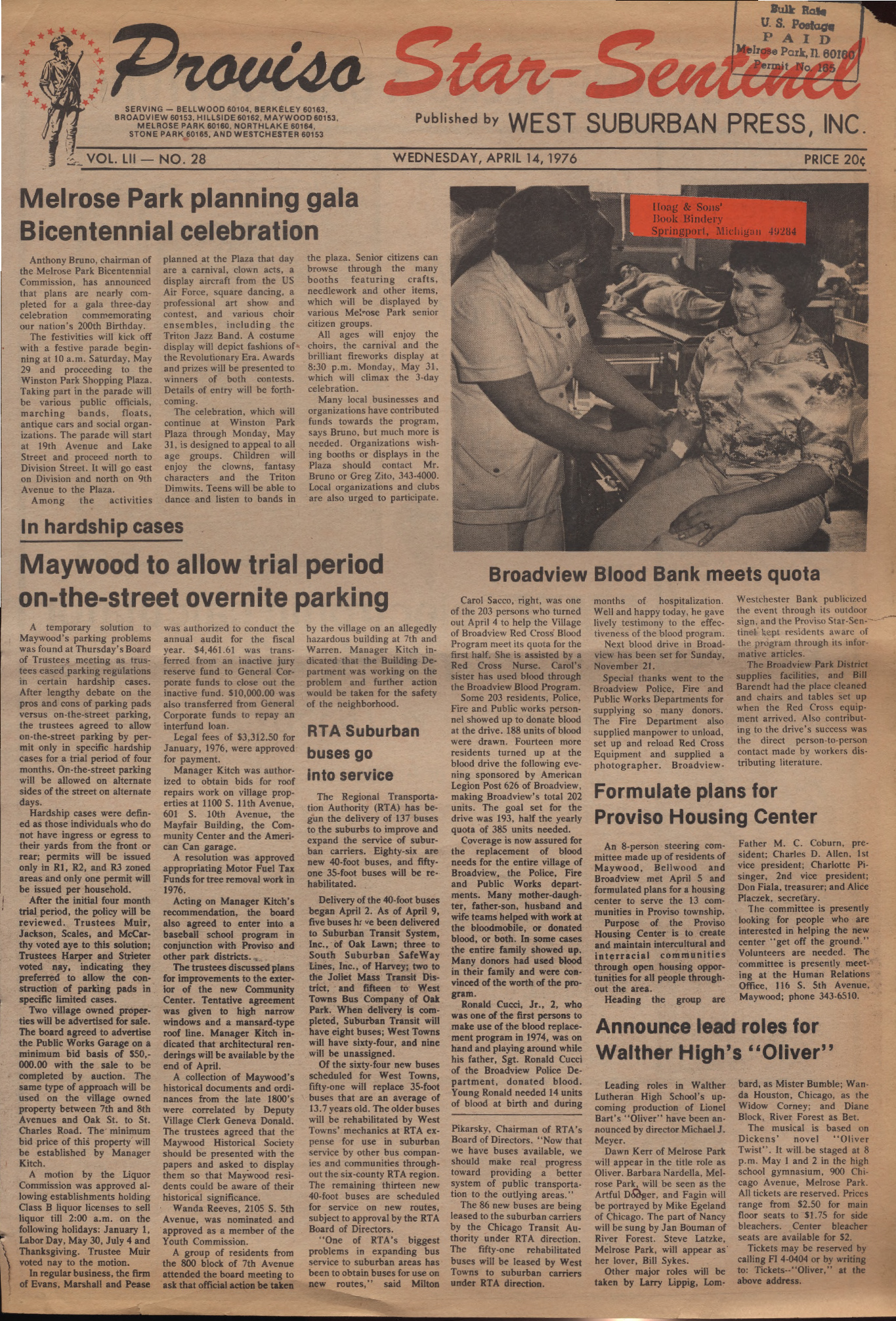 Proviso Star-Sentinel – 19760414