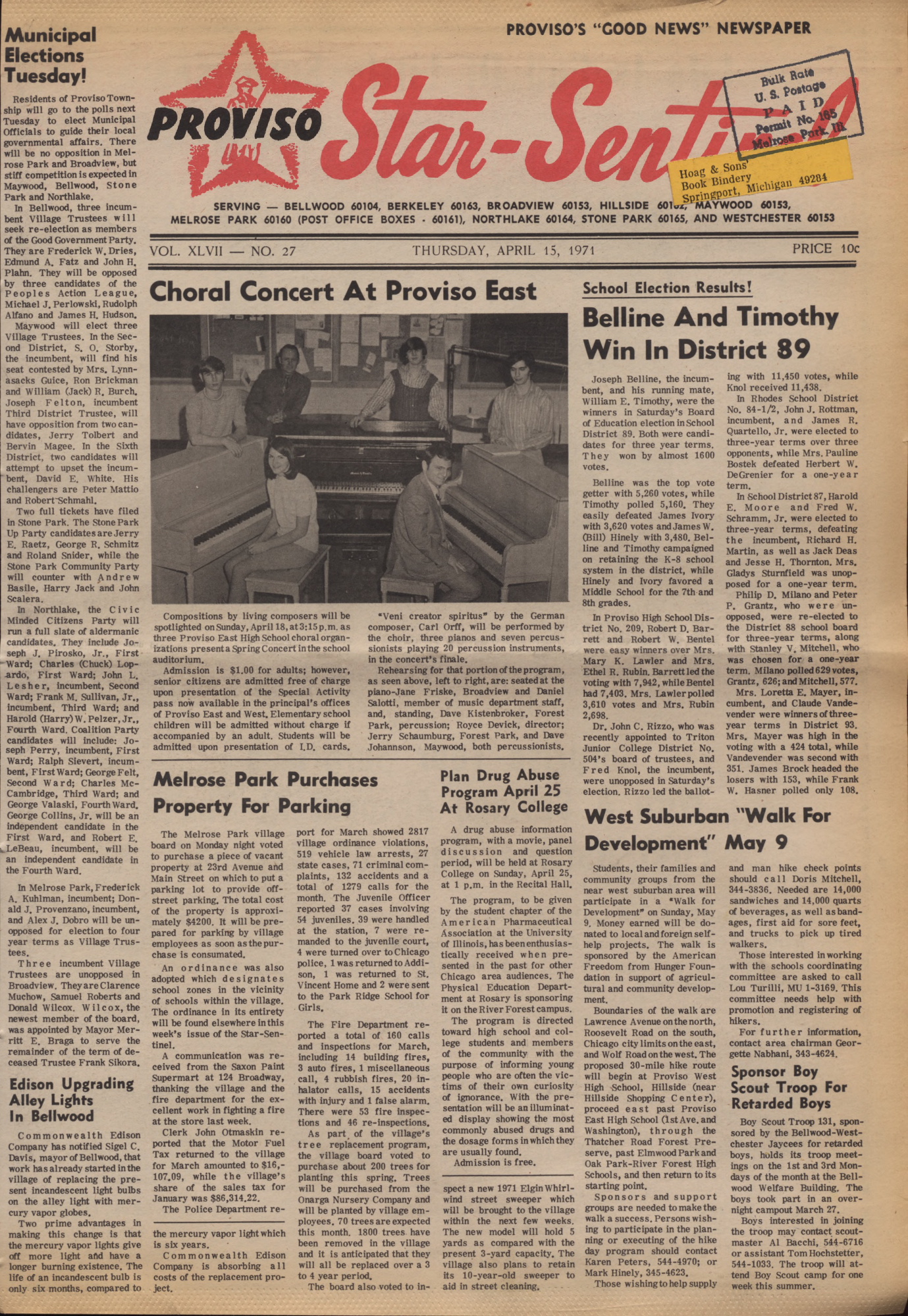 Proviso Star-Sentinel – 19710415