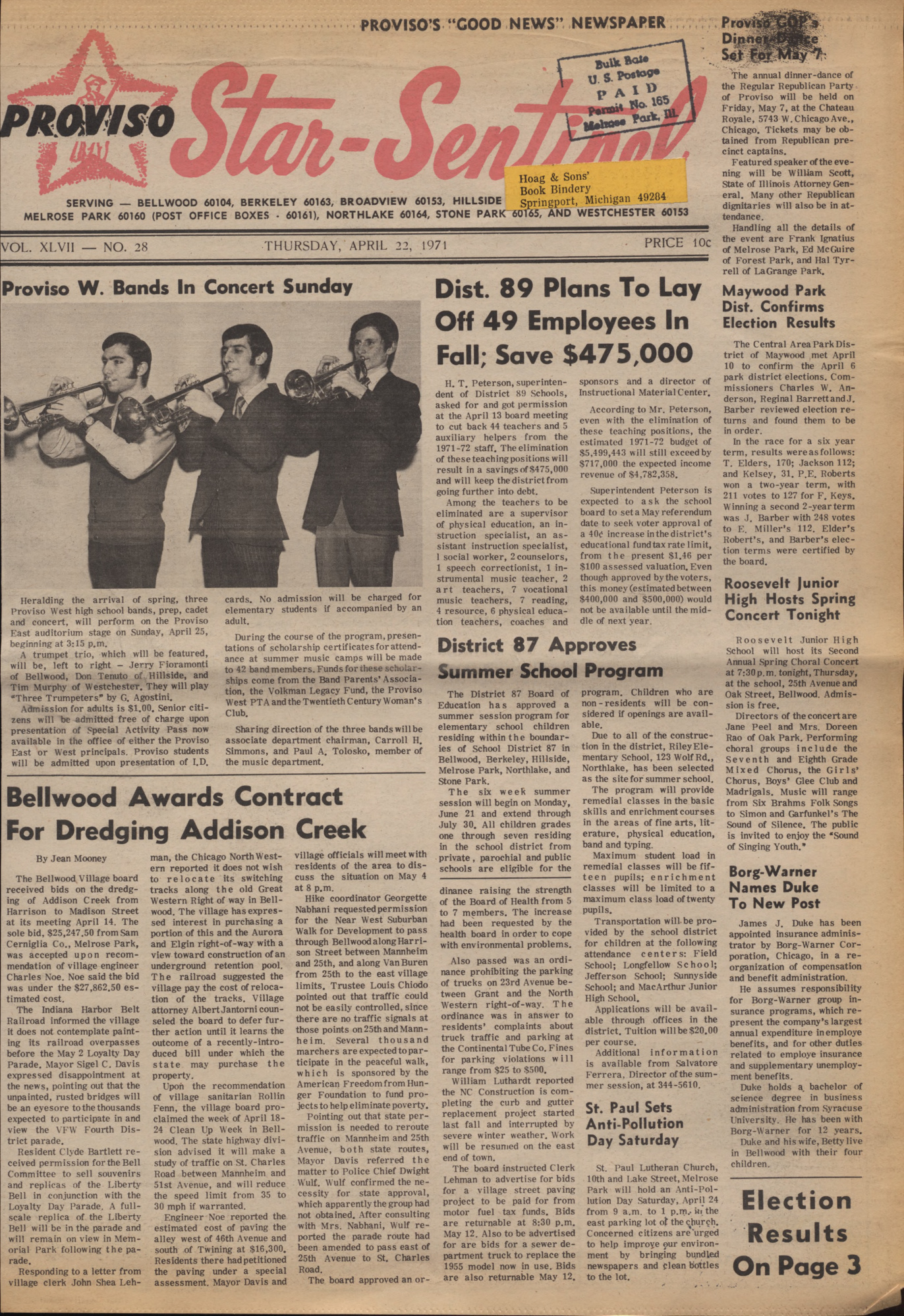Proviso Star-Sentinel – 19710422