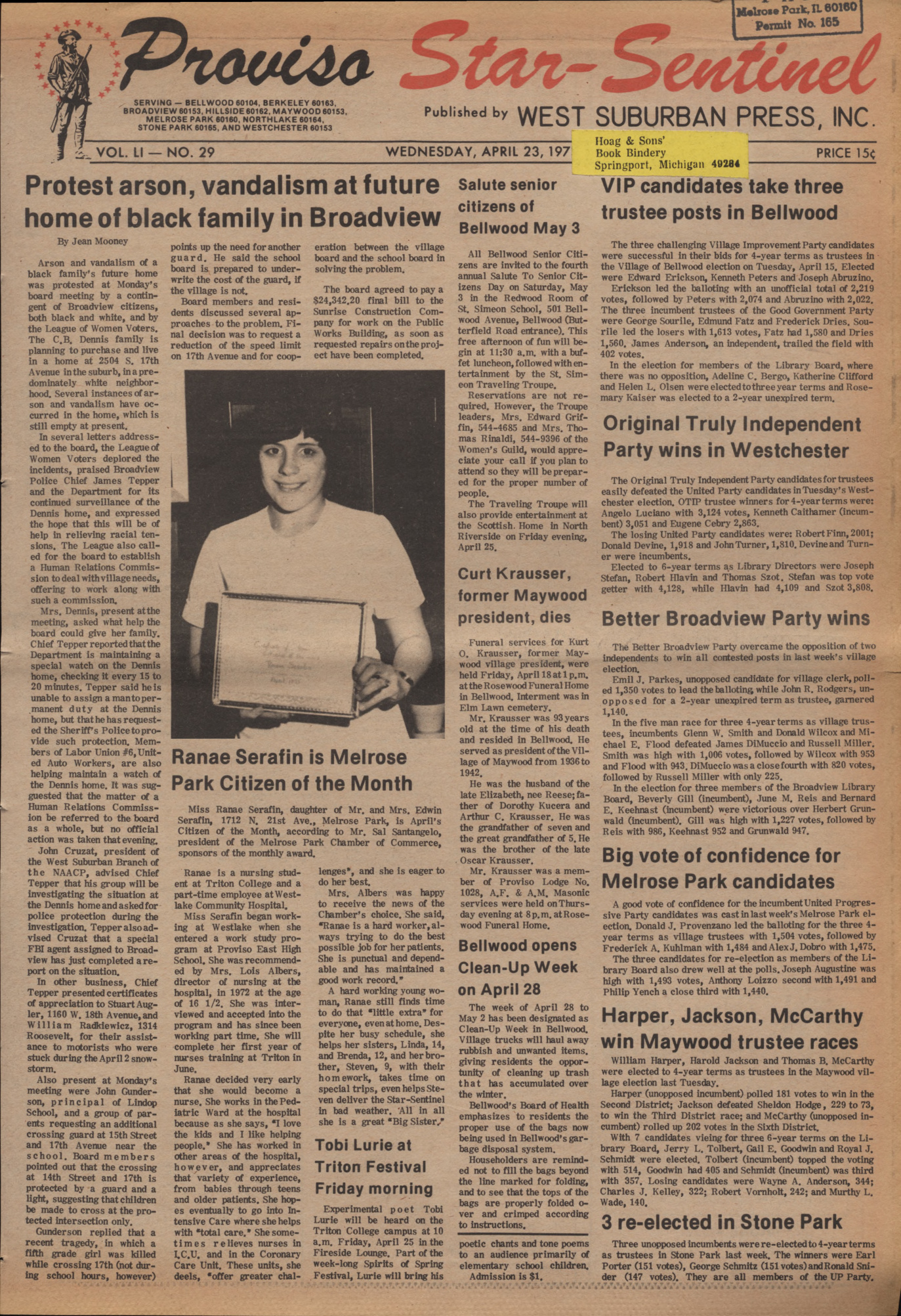 Proviso Star-Sentinel – 19750423