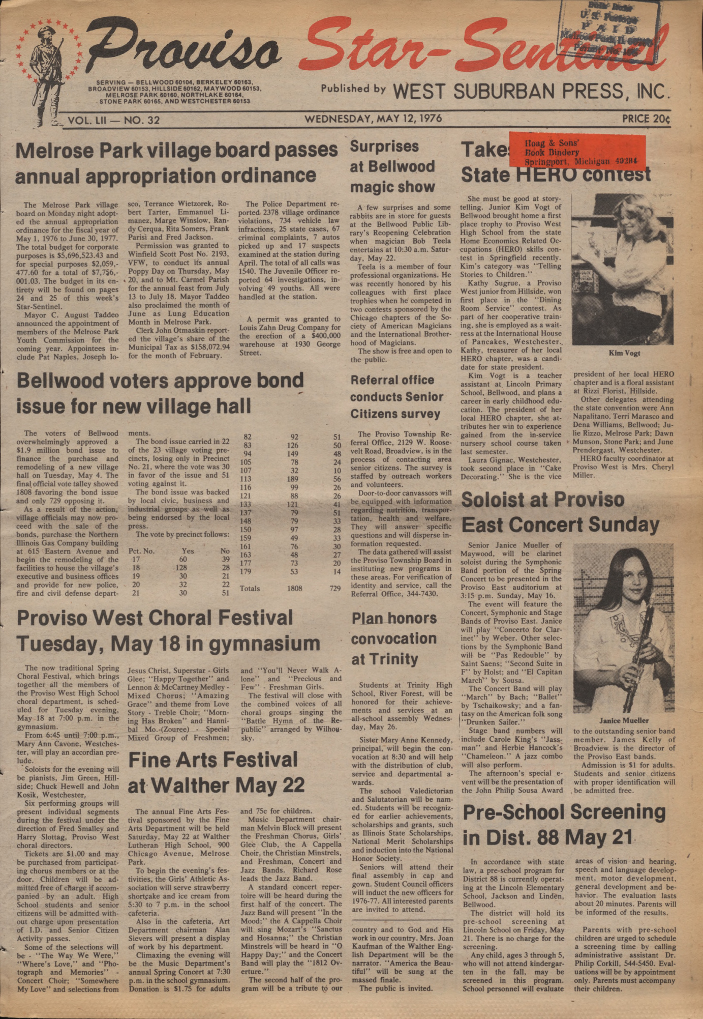 Proviso Star-Sentinel – 19760512