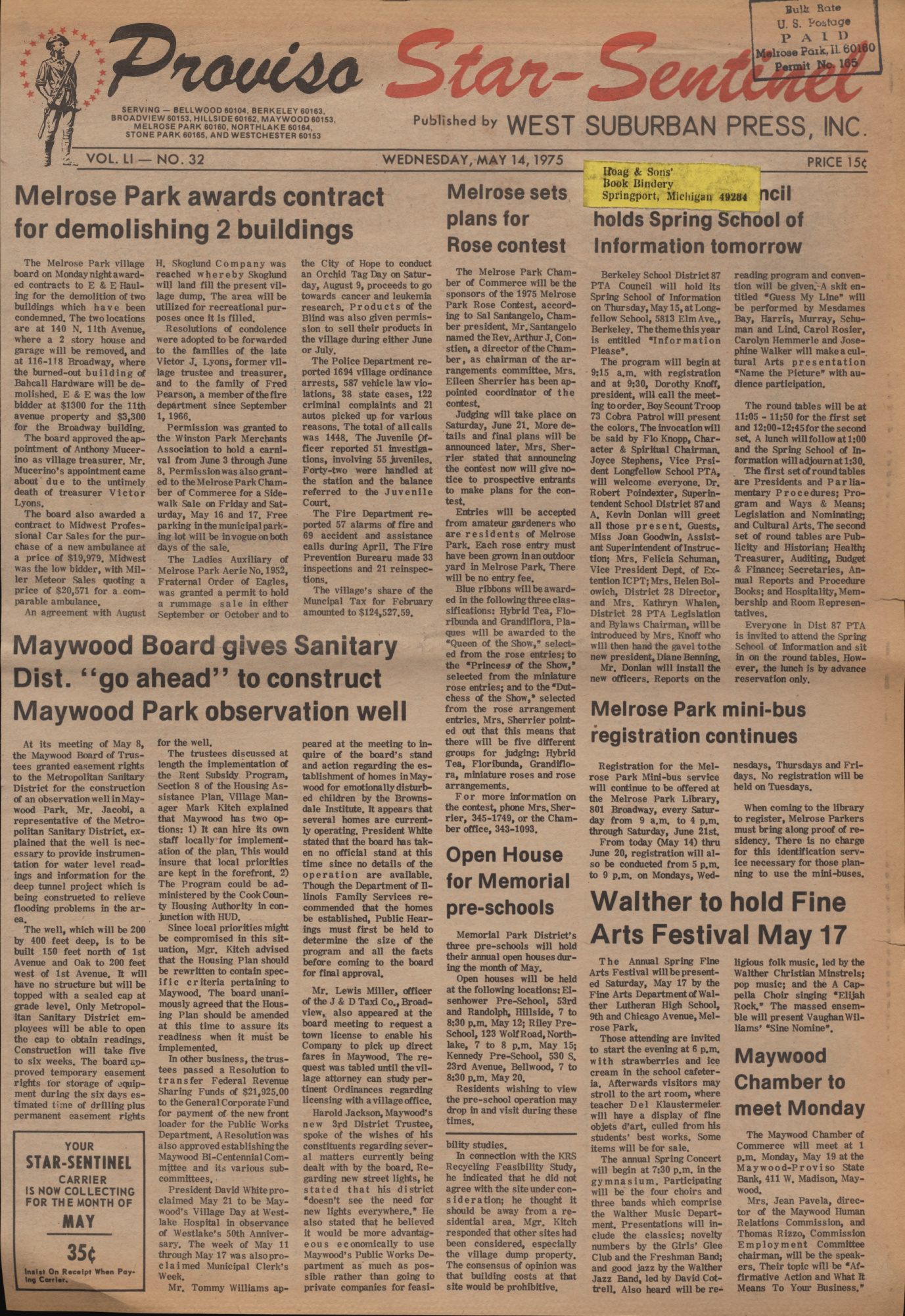 Proviso Star-Sentinel – 19750514