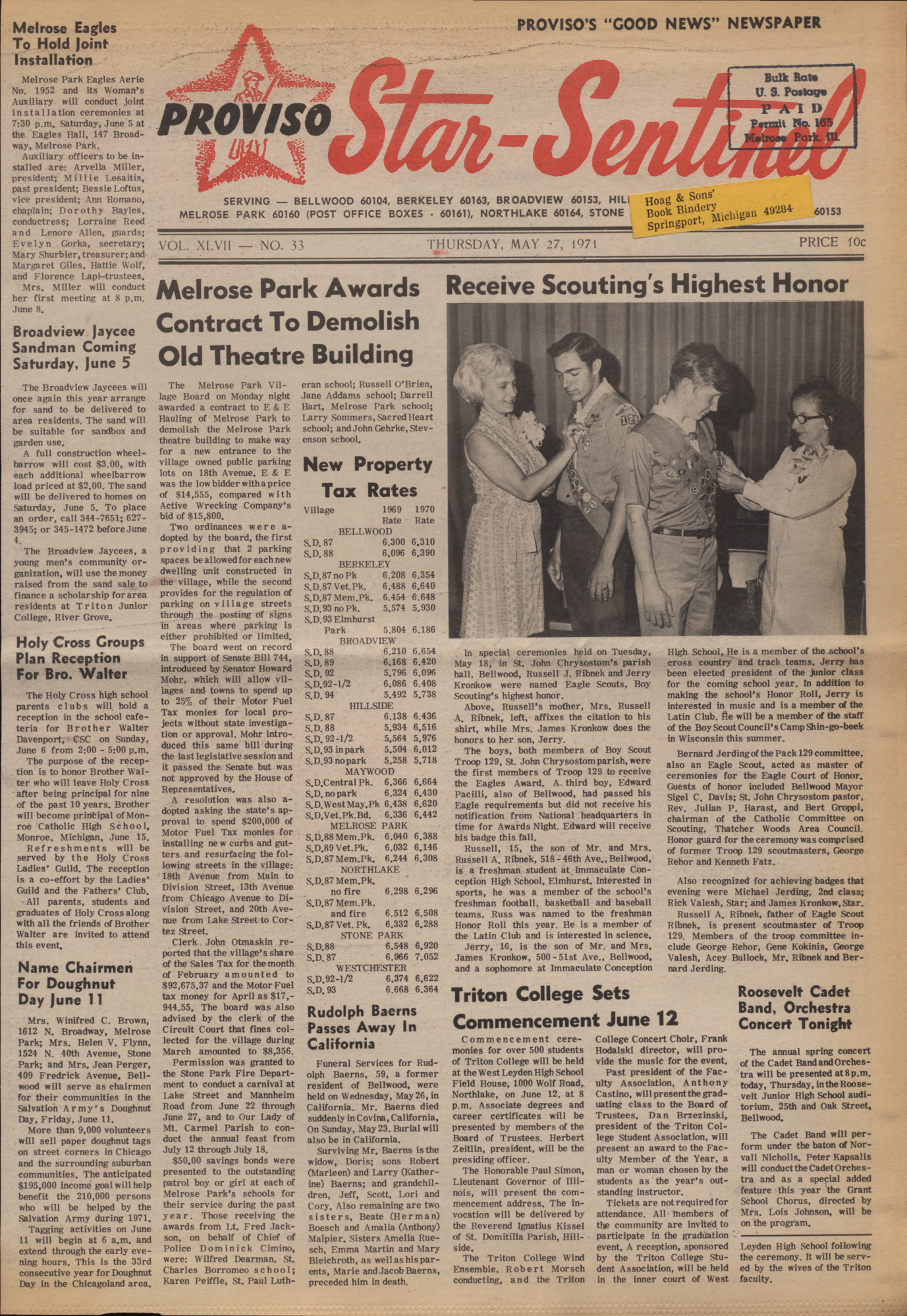 Proviso Star-Sentinel – 19710527