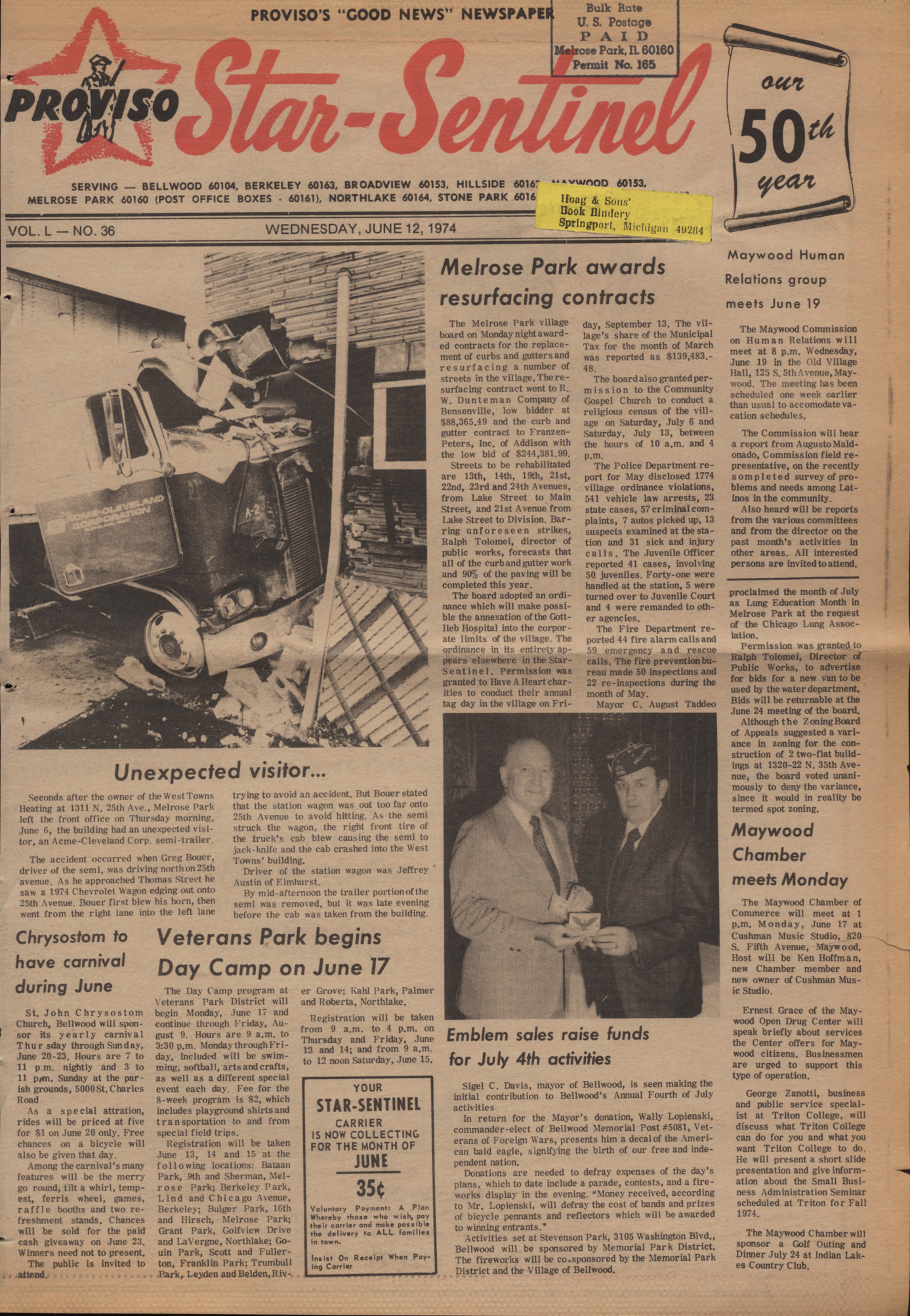 Proviso Star-Sentinel – 19740612