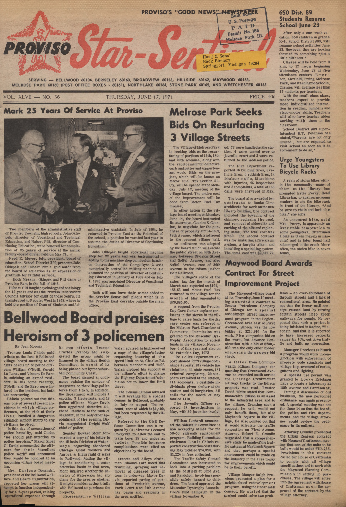 Proviso Star-Sentinel – 19710617