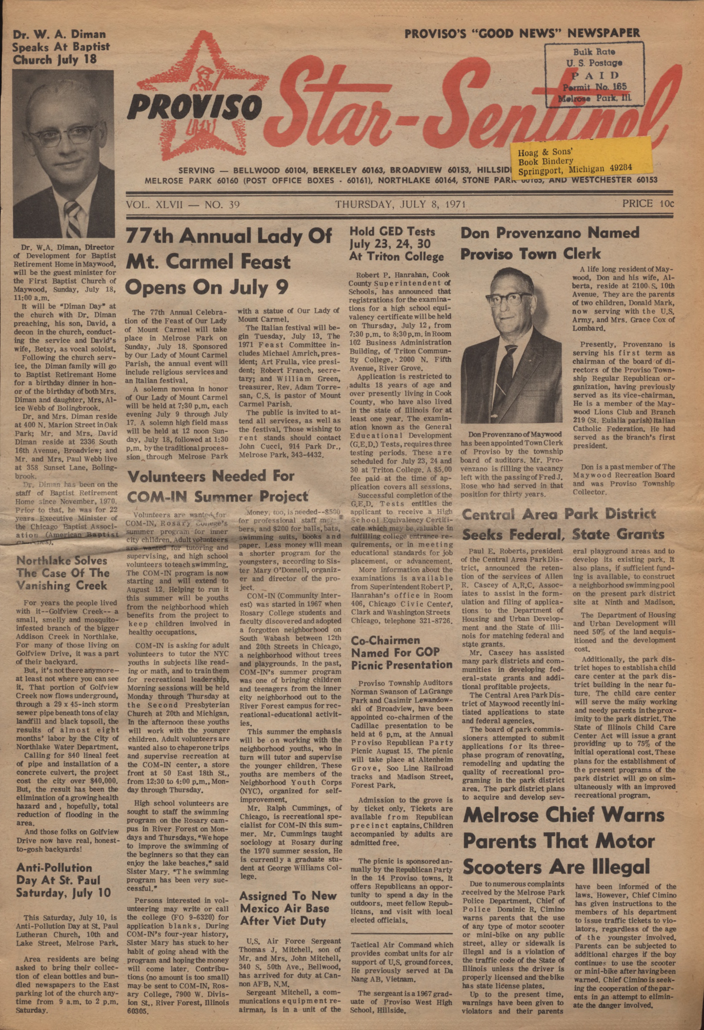 Proviso Star-Sentinel – 19710708